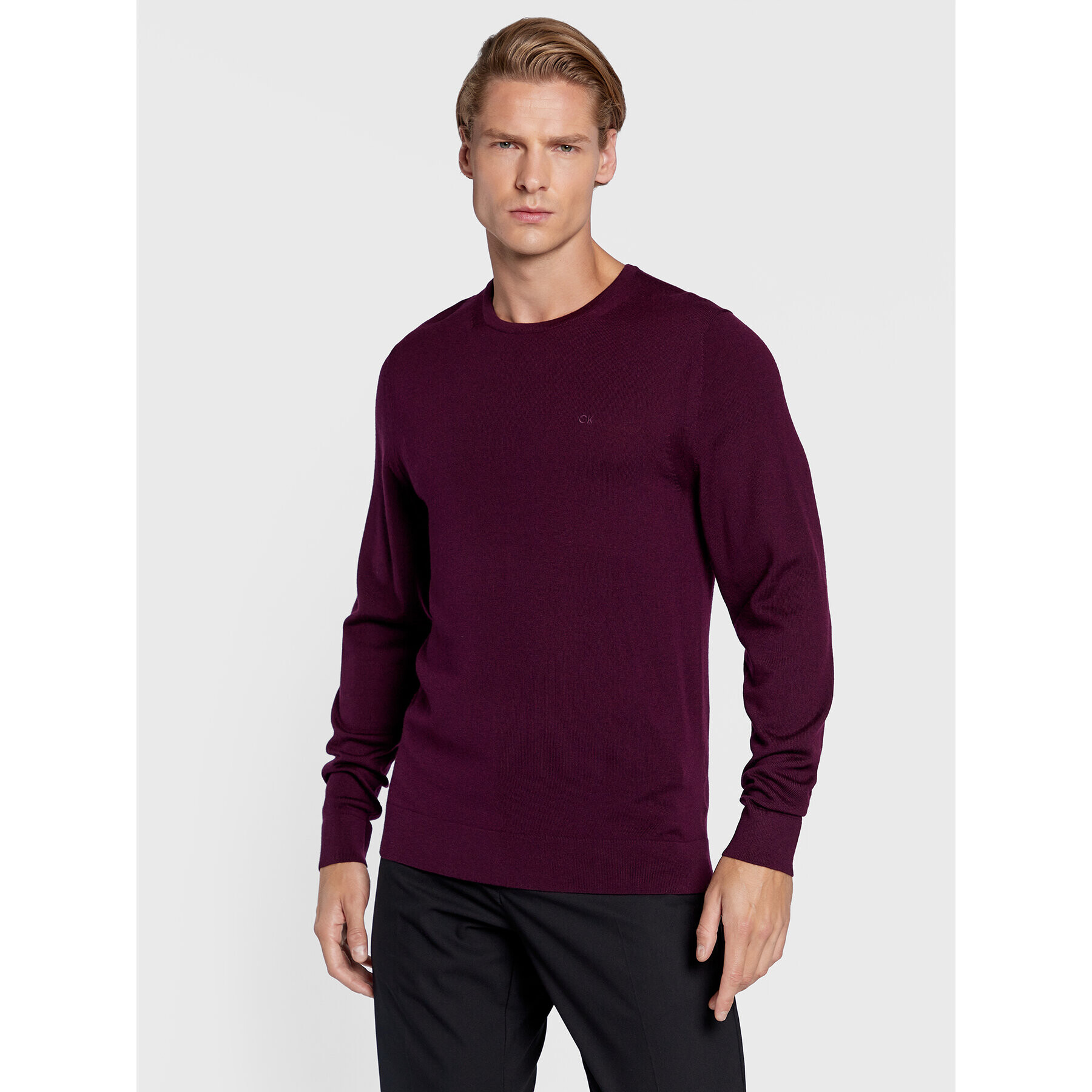 Calvin Klein Пуловер Superior K10K109474 Виолетов Regular Fit - Pepit.bg