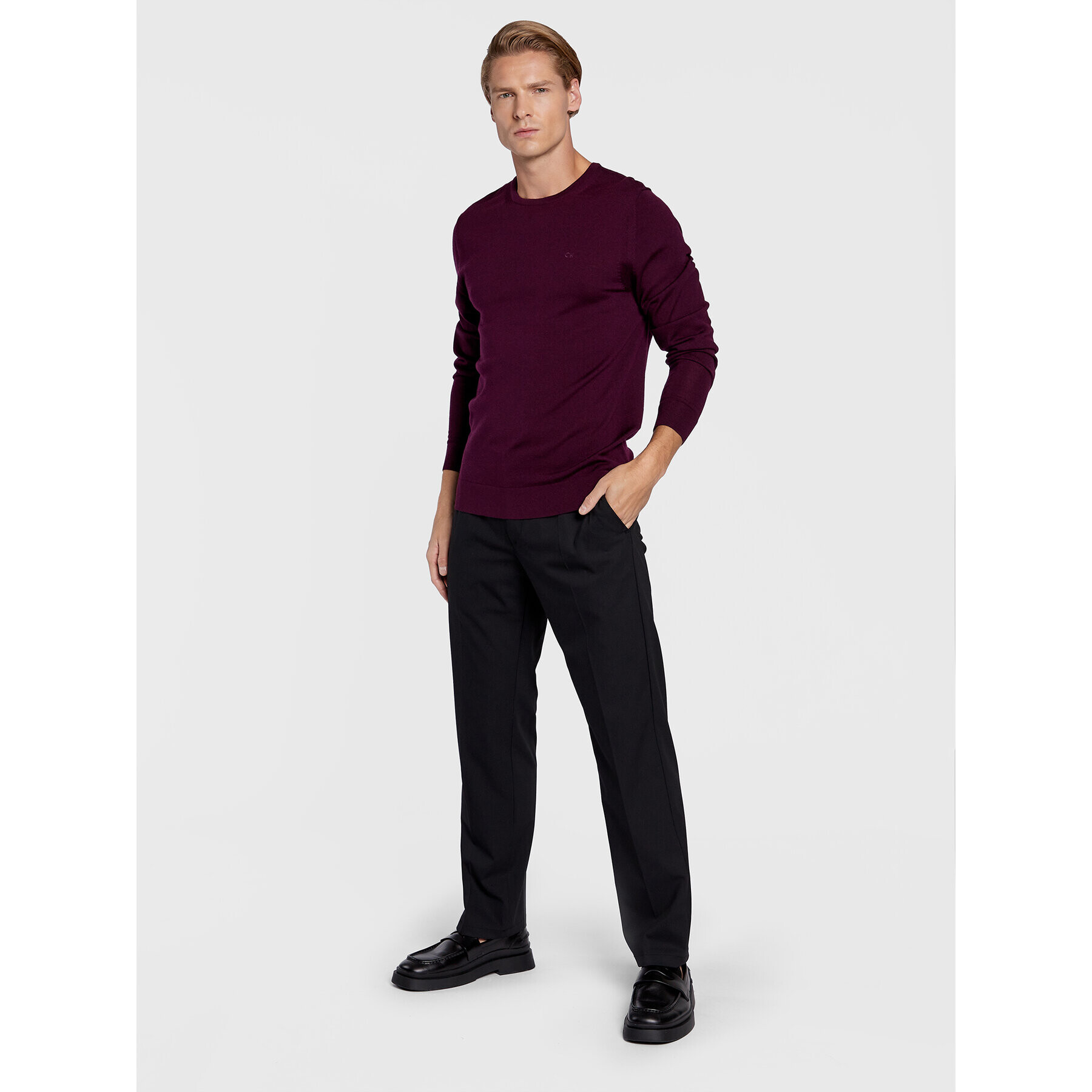 Calvin Klein Пуловер Superior K10K109474 Виолетов Regular Fit - Pepit.bg