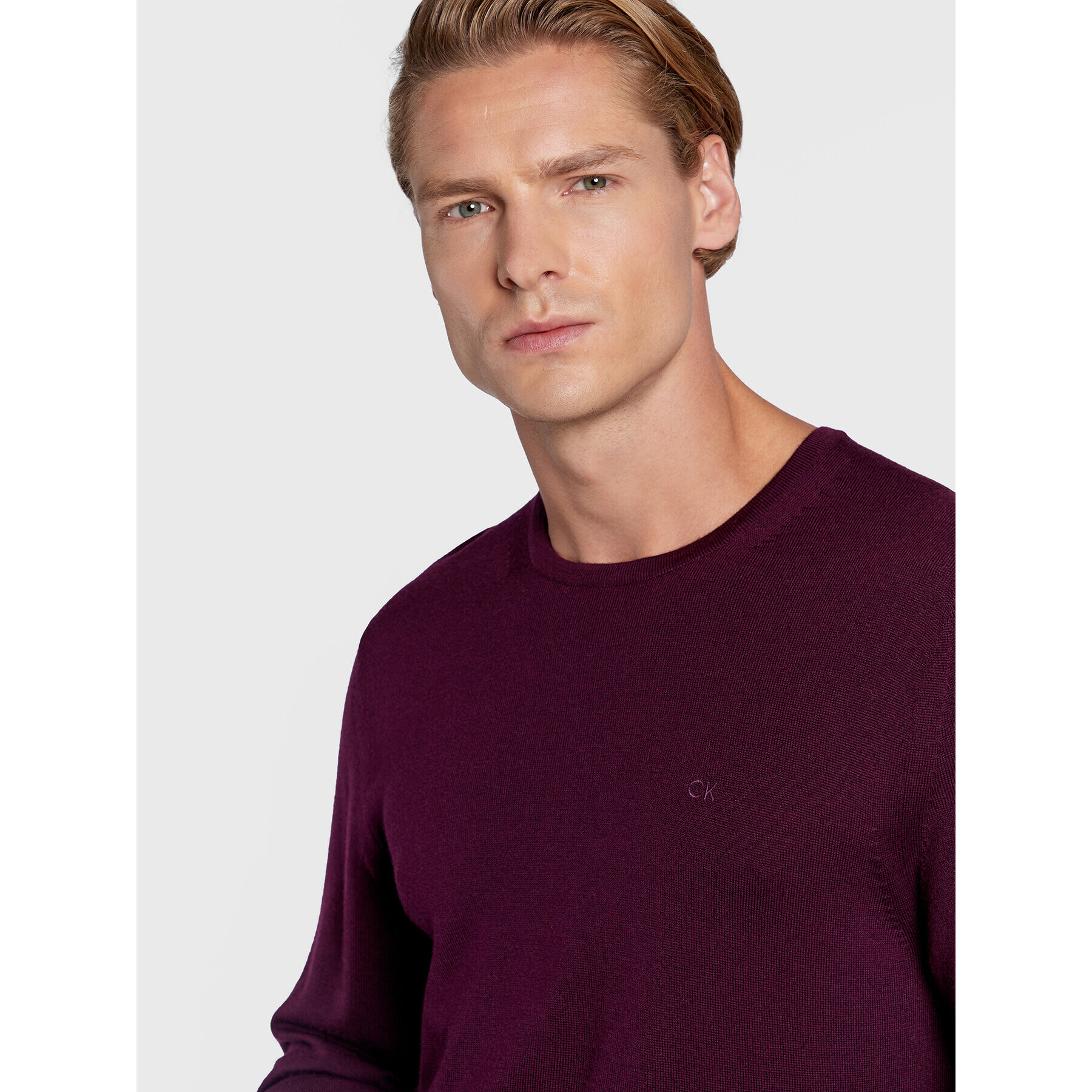 Calvin Klein Пуловер Superior K10K109474 Виолетов Regular Fit - Pepit.bg