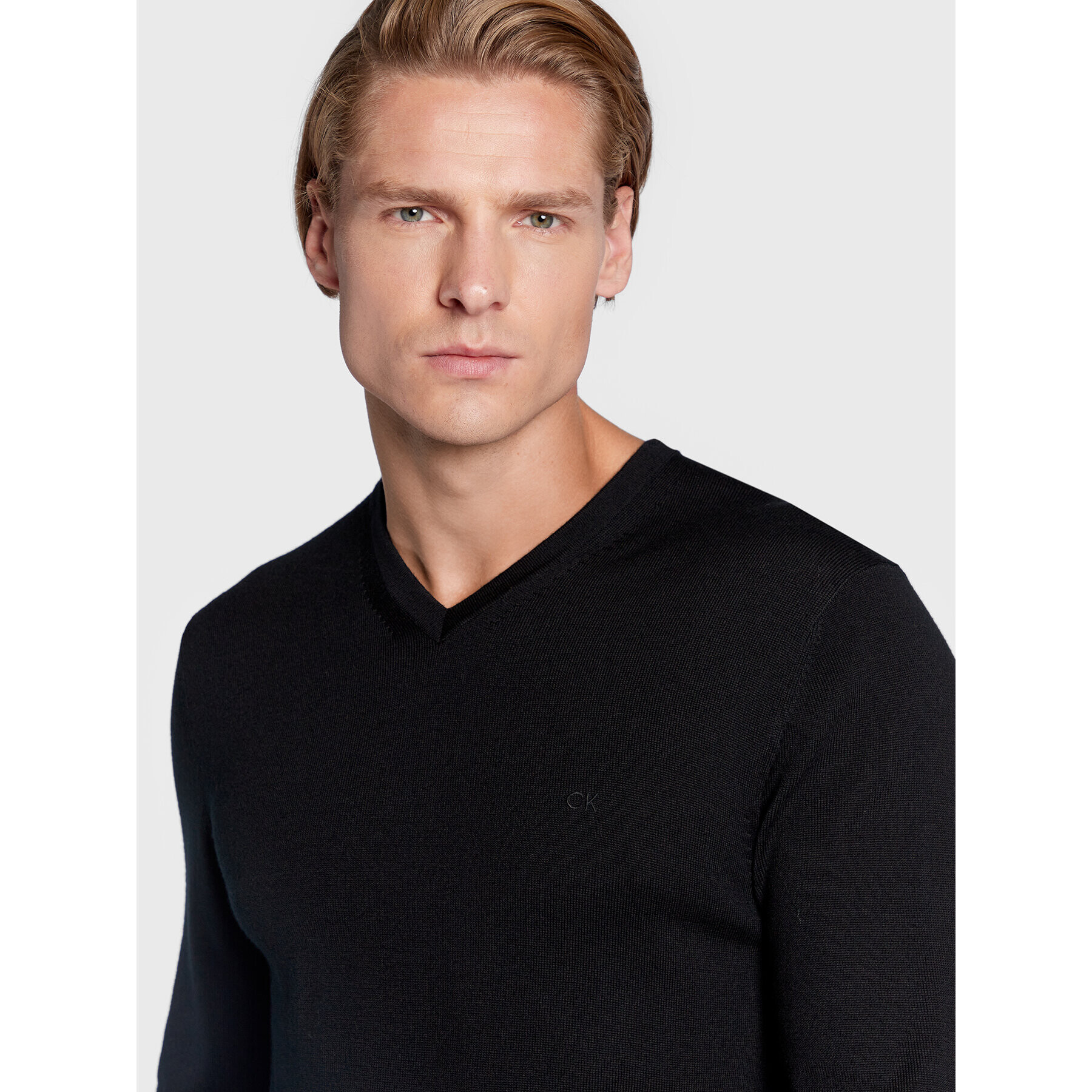 Calvin Klein Пуловер Superior K10K110423 Черен Regular Fit - Pepit.bg