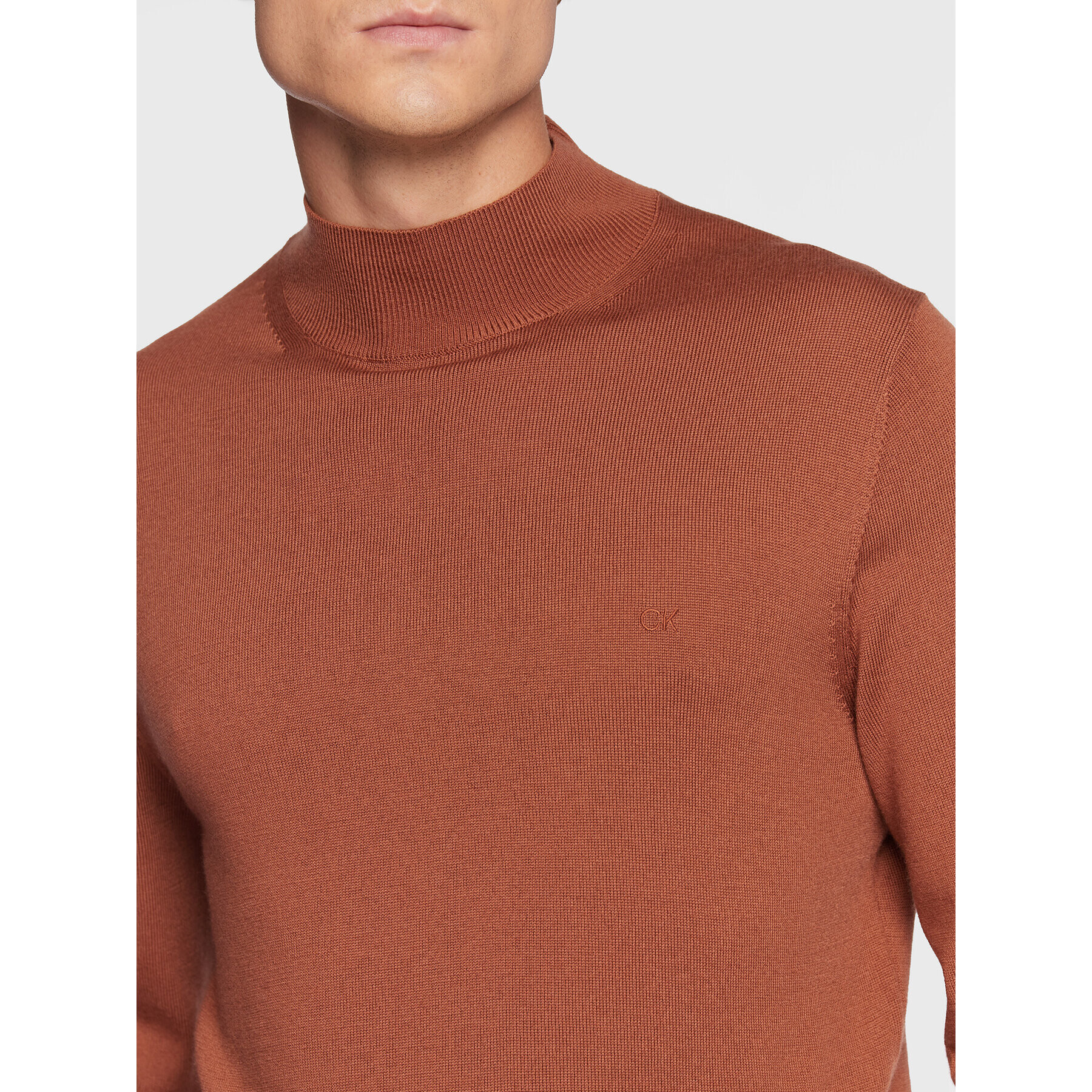 Calvin Klein Пуловер Superior K10K110424 Кафяв Regular Fit - Pepit.bg