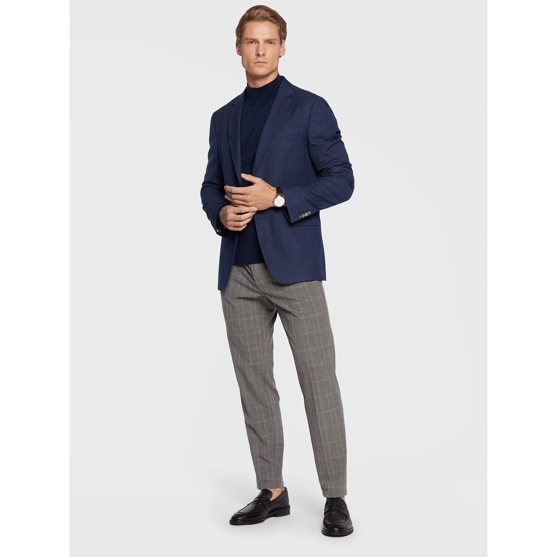 Calvin Klein Пуловер Superior K10K110424 Тъмносин Regular Fit - Pepit.bg