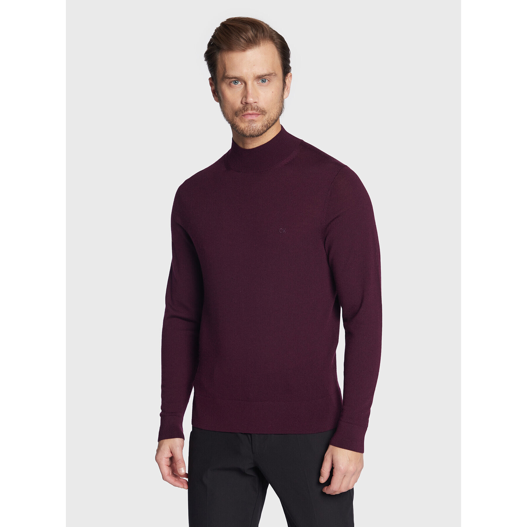 Calvin Klein Пуловер Superior K10K110424 Виолетов Regular Fit - Pepit.bg