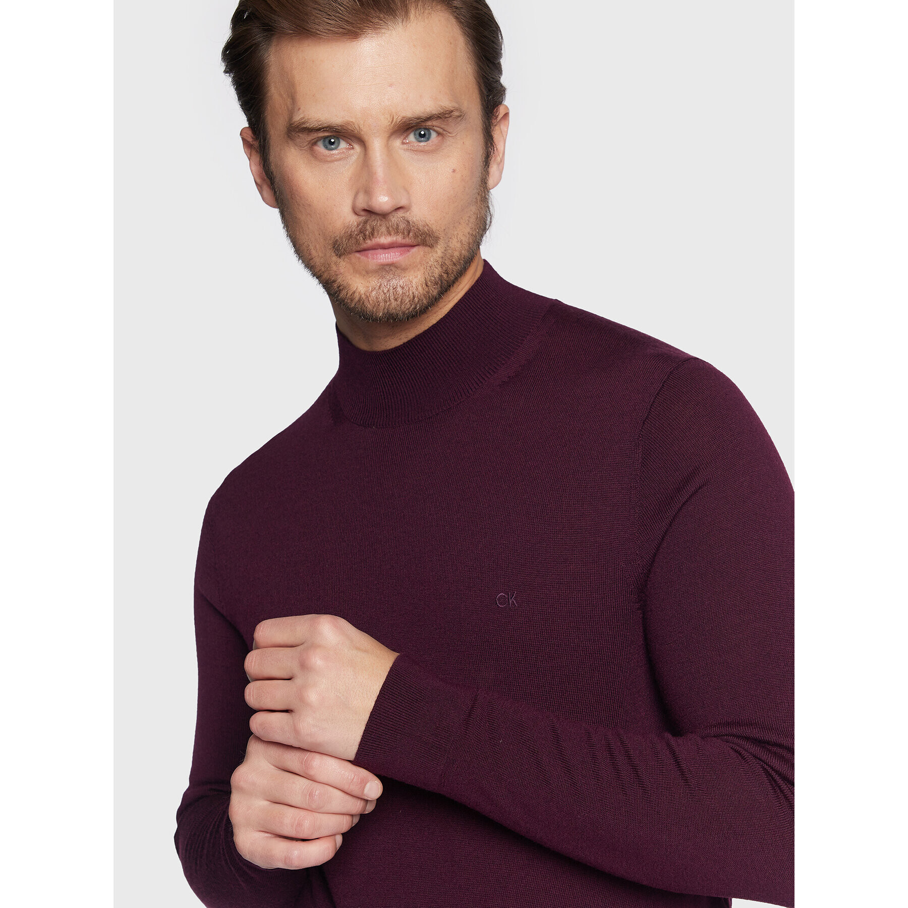 Calvin Klein Пуловер Superior K10K110424 Виолетов Regular Fit - Pepit.bg