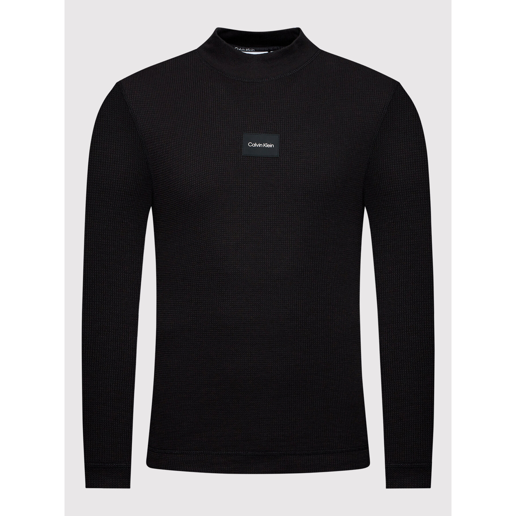 Calvin Klein Пуловер Textured K10K109053 Черен Regular Fit - Pepit.bg