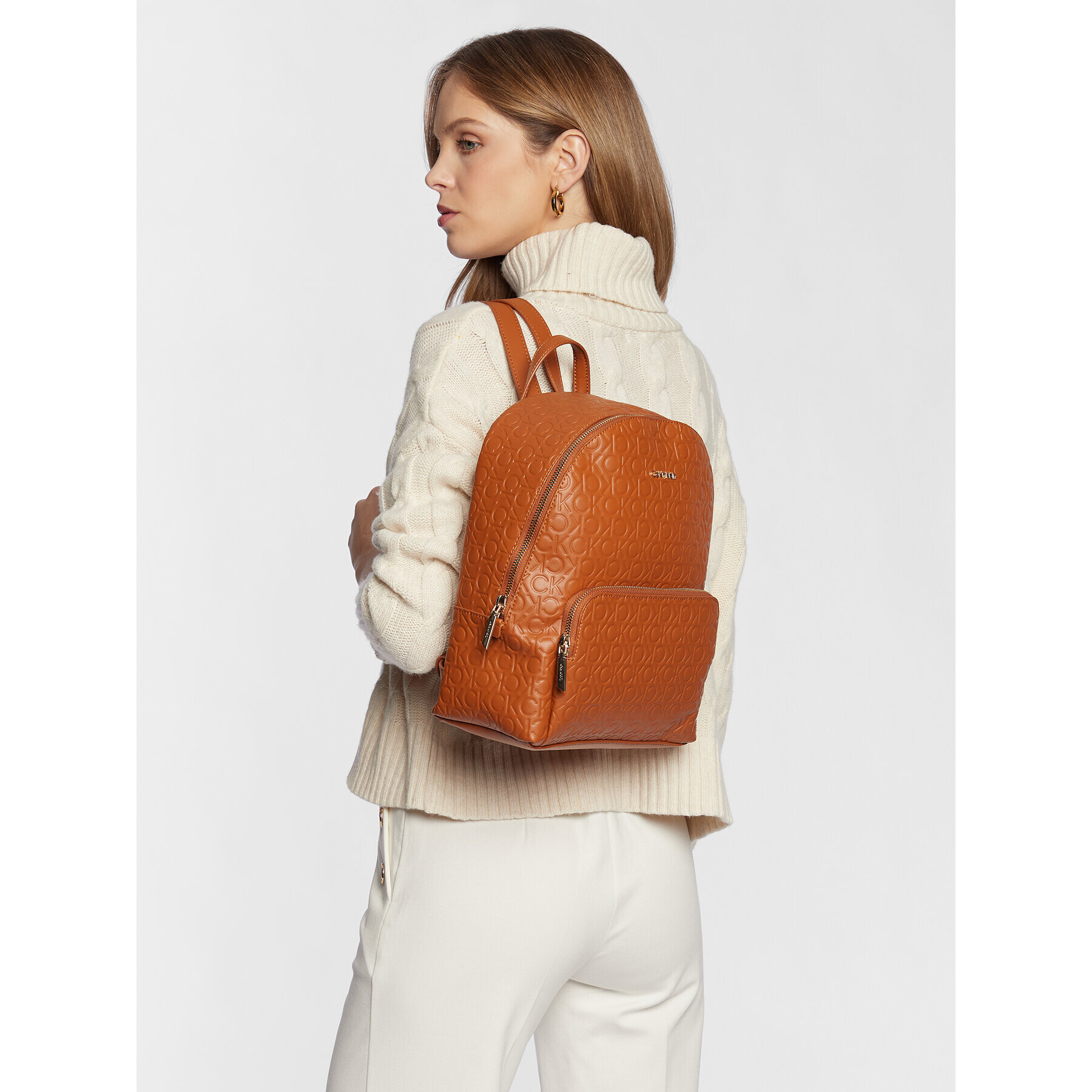 Calvin Klein Раница Ck Must Campus Backpack Embossed K60K610173 Кафяв - Pepit.bg