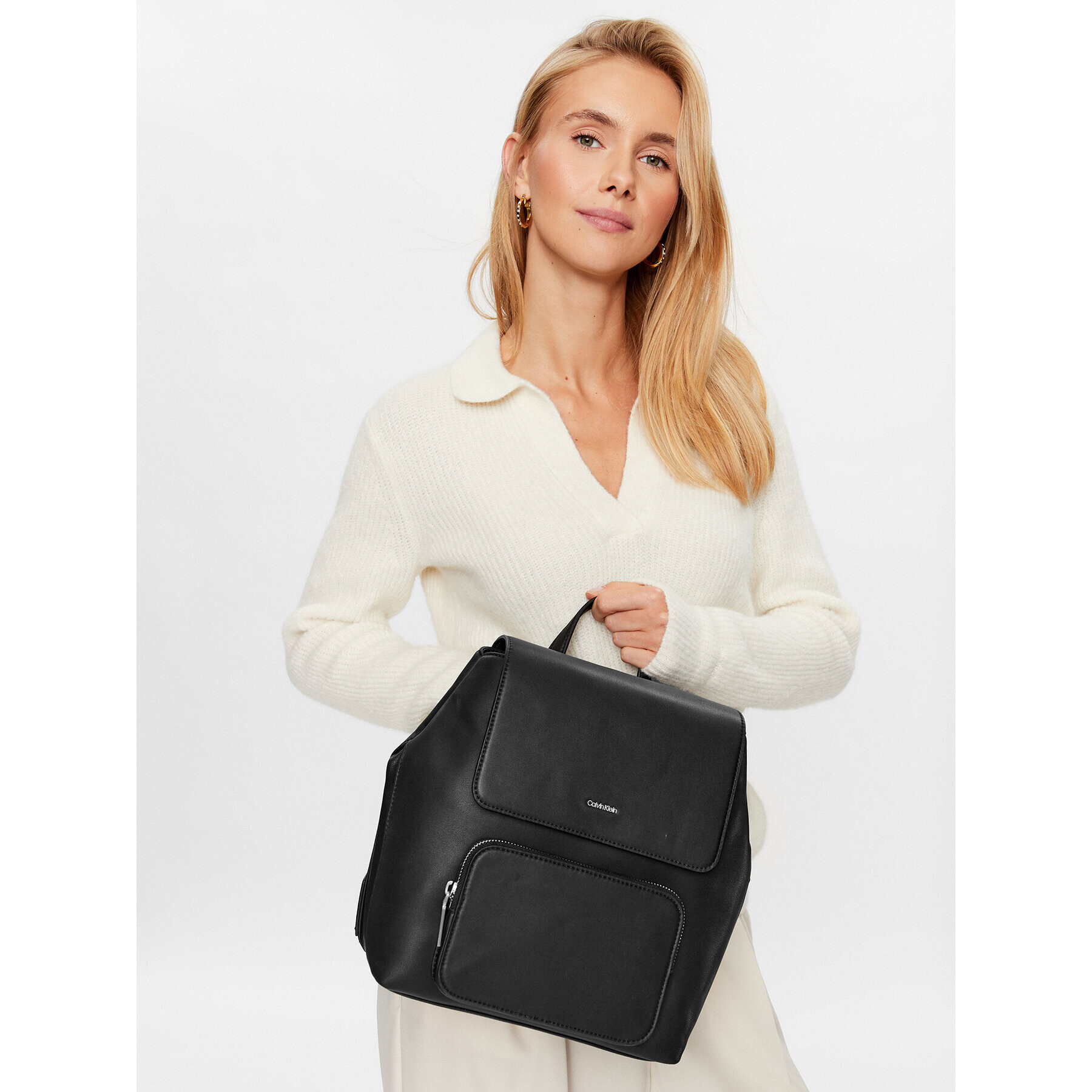 Calvin Klein Раница Ck Must Campus Backpack W/Flap K60K610742 Черен - Pepit.bg
