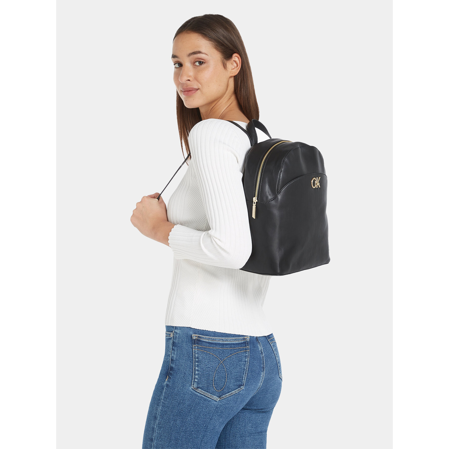 Calvin Klein Раница Re-Lock Domed Backpack K60K611074 Черен - Pepit.bg