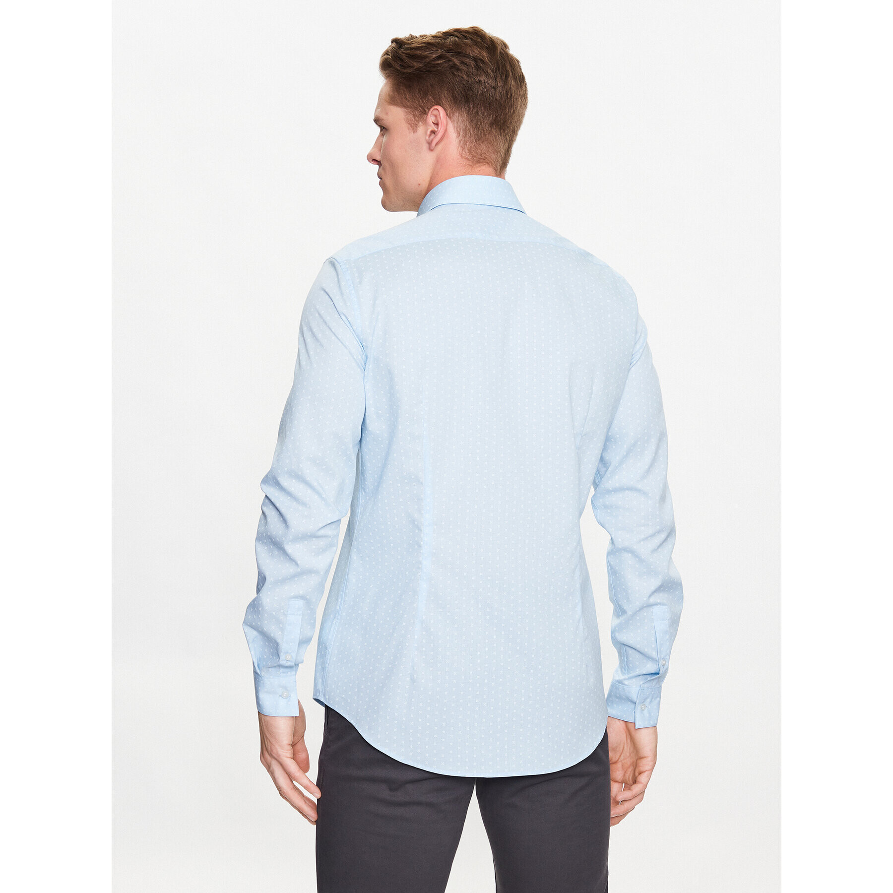 Calvin Klein Риза Chambray K10K111282 Син Slim Fit - Pepit.bg