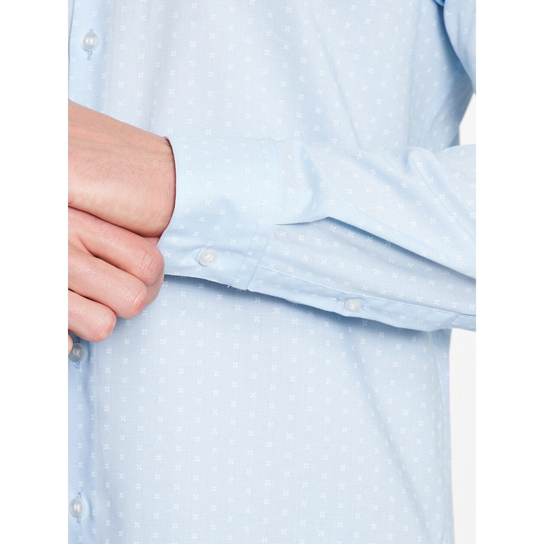 Calvin Klein Риза Chambray K10K111282 Син Slim Fit - Pepit.bg