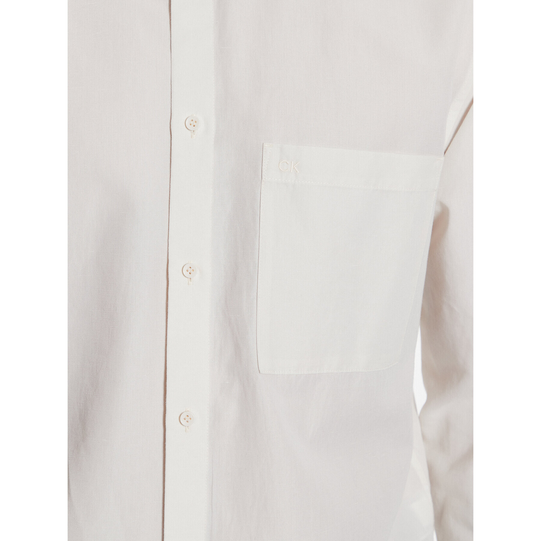 Calvin Klein Риза Cotton Linen Relaxed Shirt K10K111058 Бежов Relaxed Fit - Pepit.bg