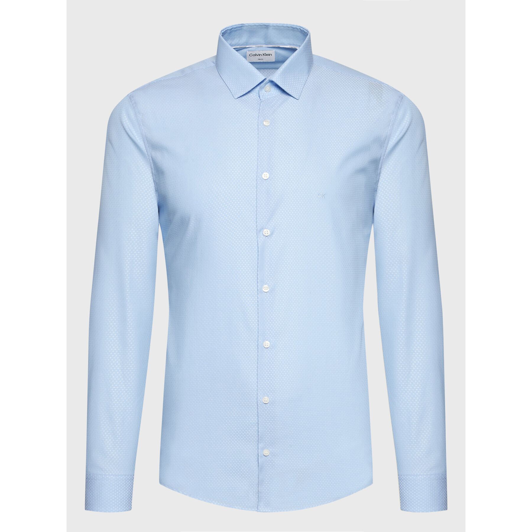 Calvin Klein Риза Dobby K10K109826 Син Slim Fit - Pepit.bg