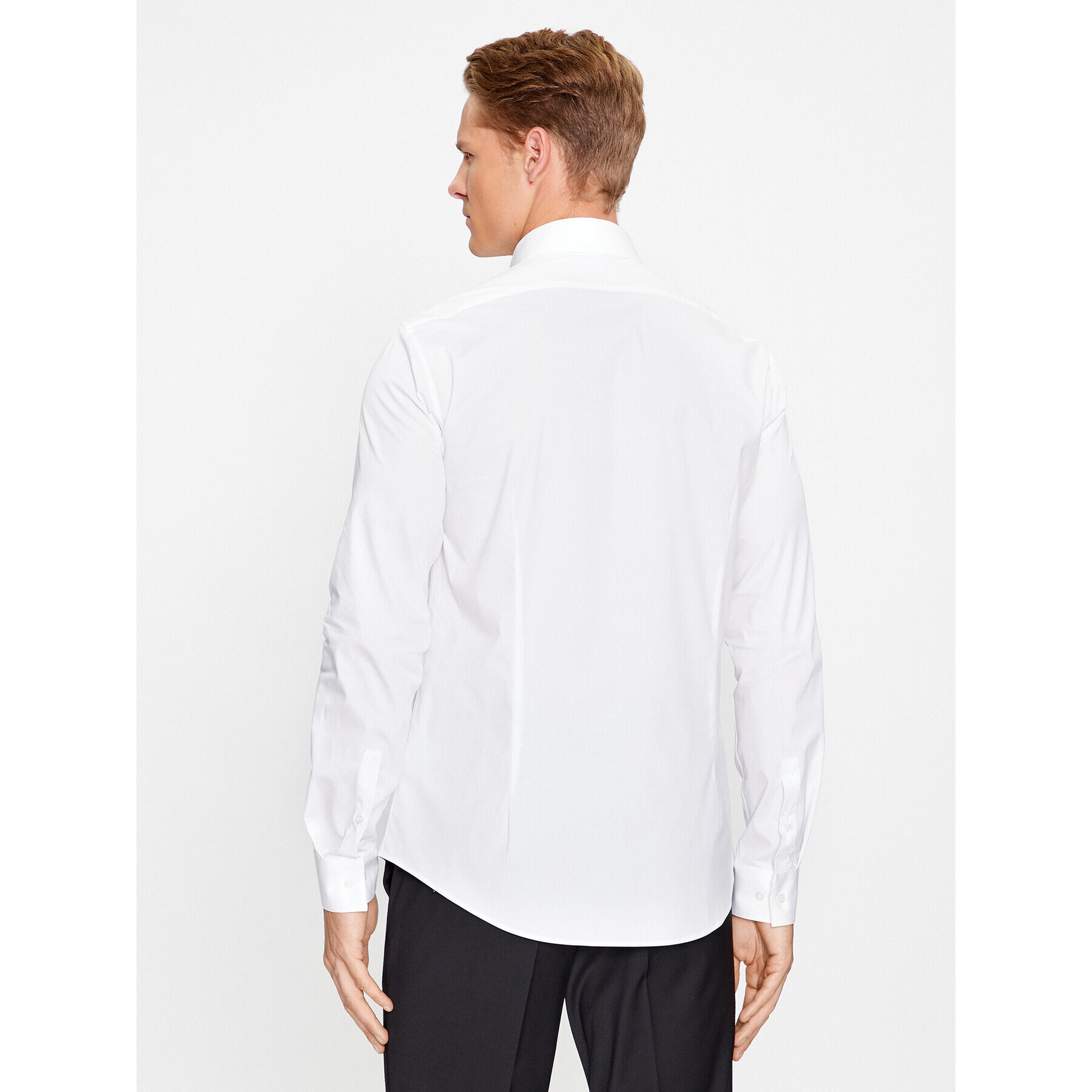 Calvin Klein Риза Evening K10K112092 Бял Slim Fit - Pepit.bg