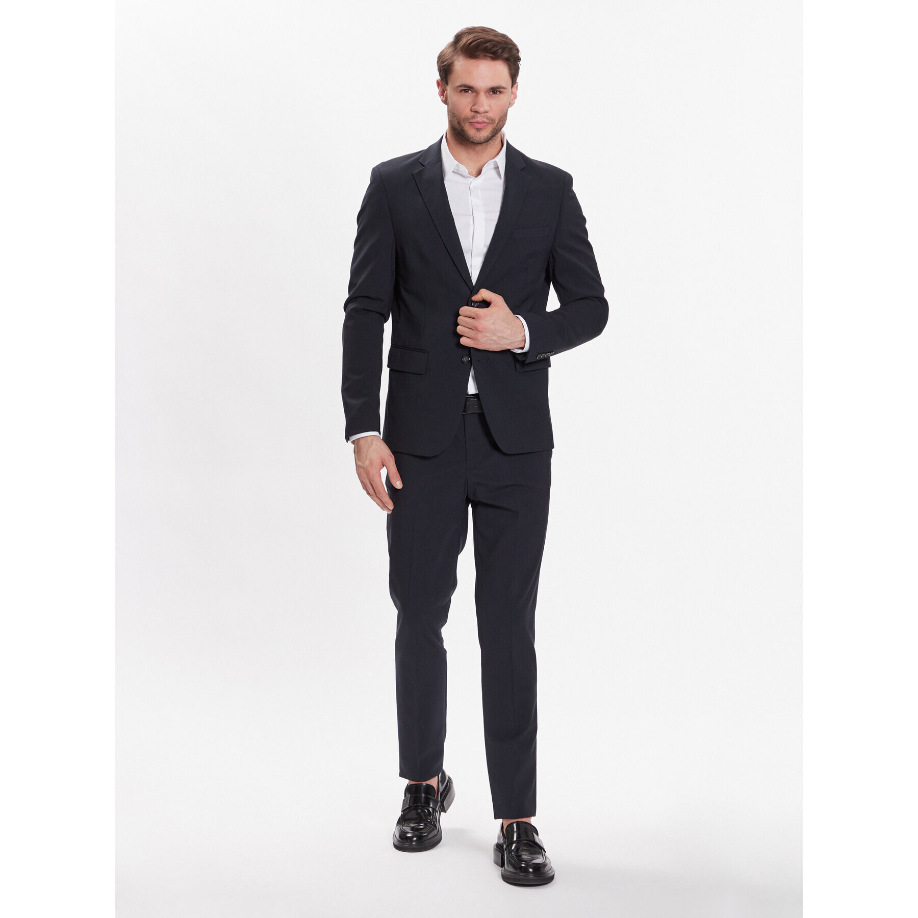 Calvin Klein Риза Hidden K10K109891 Бял Extra Slim Fit - Pepit.bg