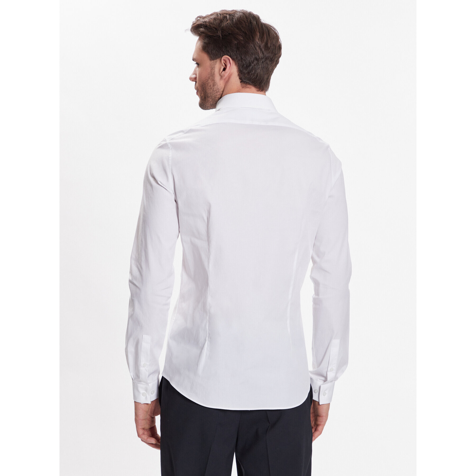 Calvin Klein Риза Hidden K10K109891 Бял Extra Slim Fit - Pepit.bg