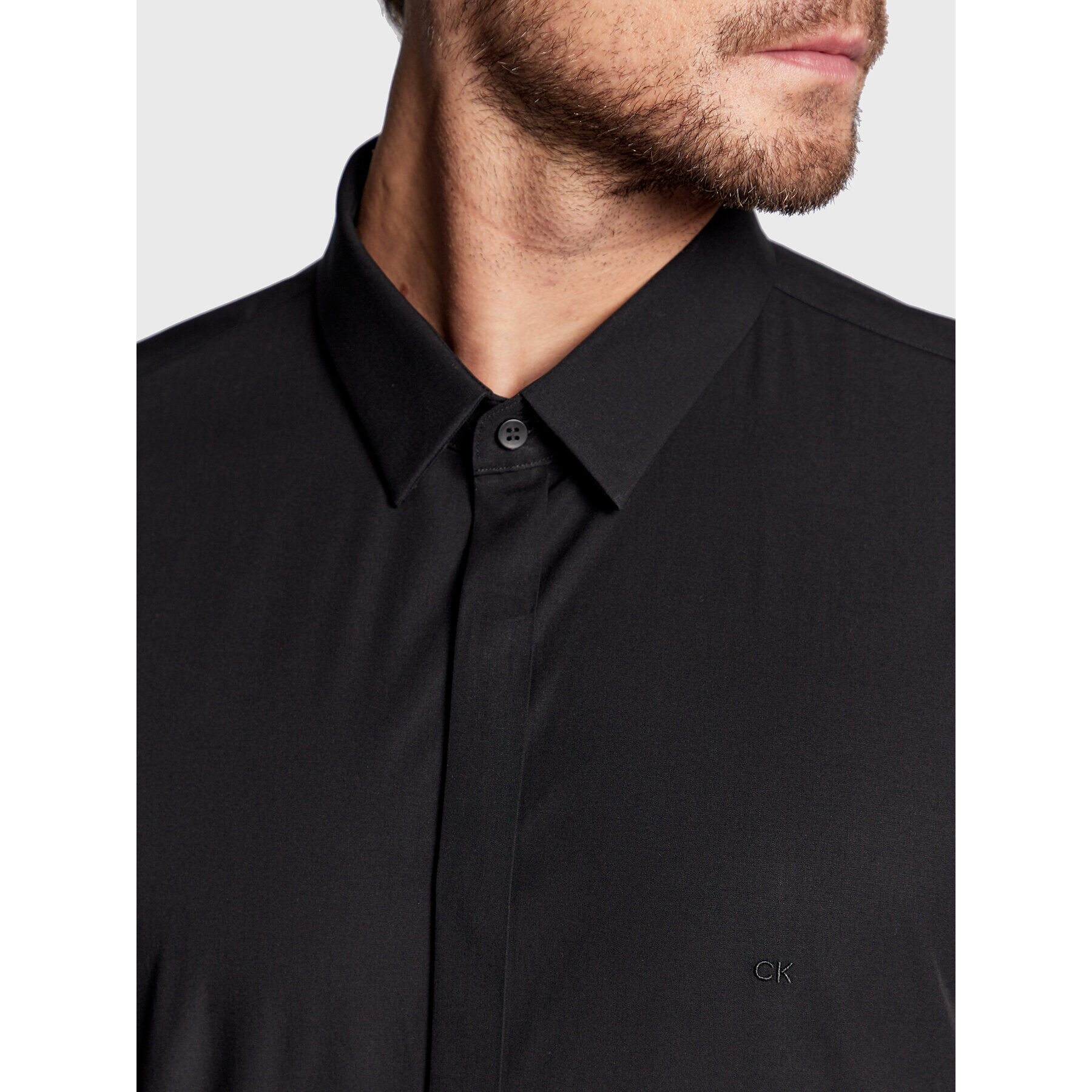Calvin Klein Риза Hidden K10K109891 Черен Extra Slim Fit - Pepit.bg