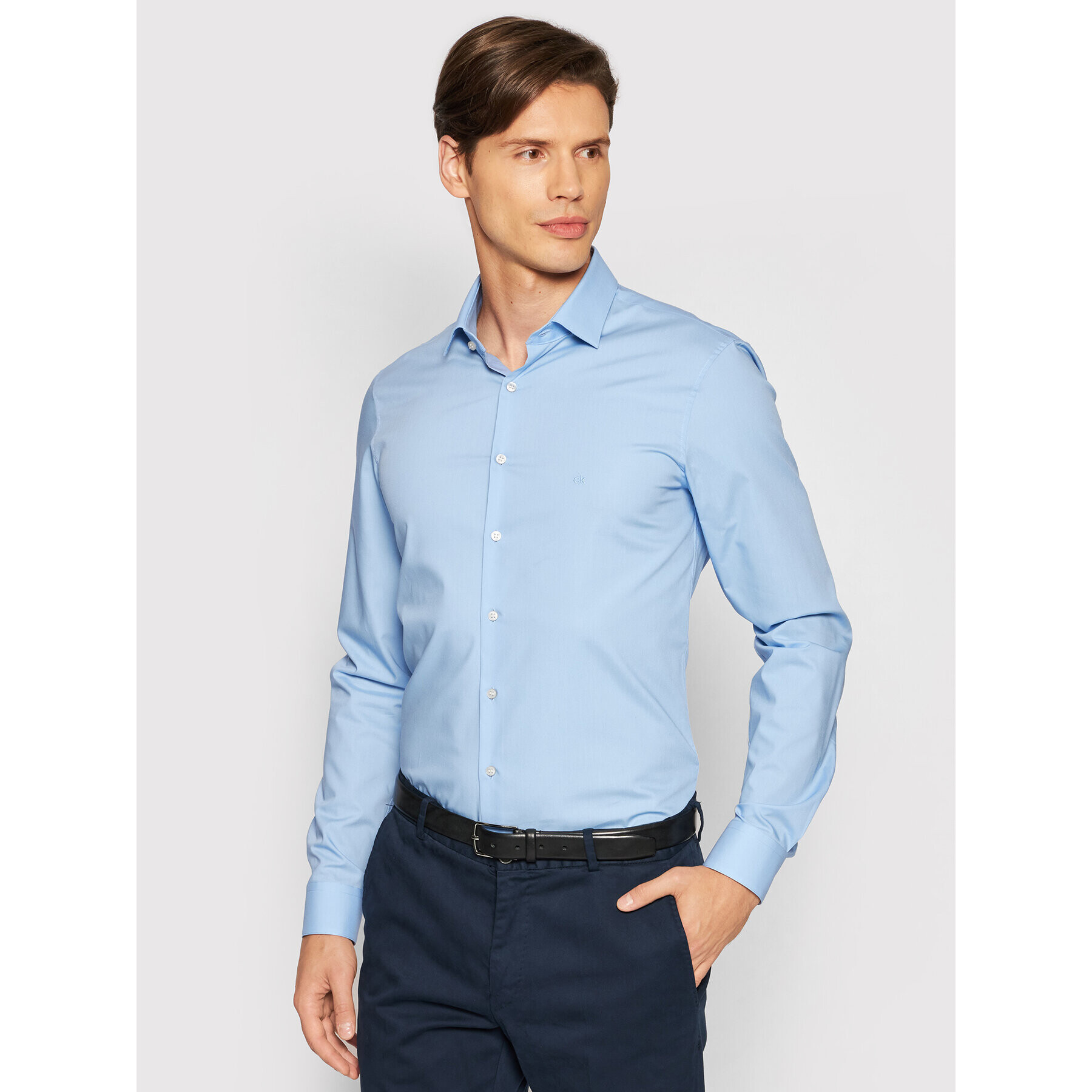 Calvin Klein Риза K10K103025455 Син Slim Fit - Pepit.bg