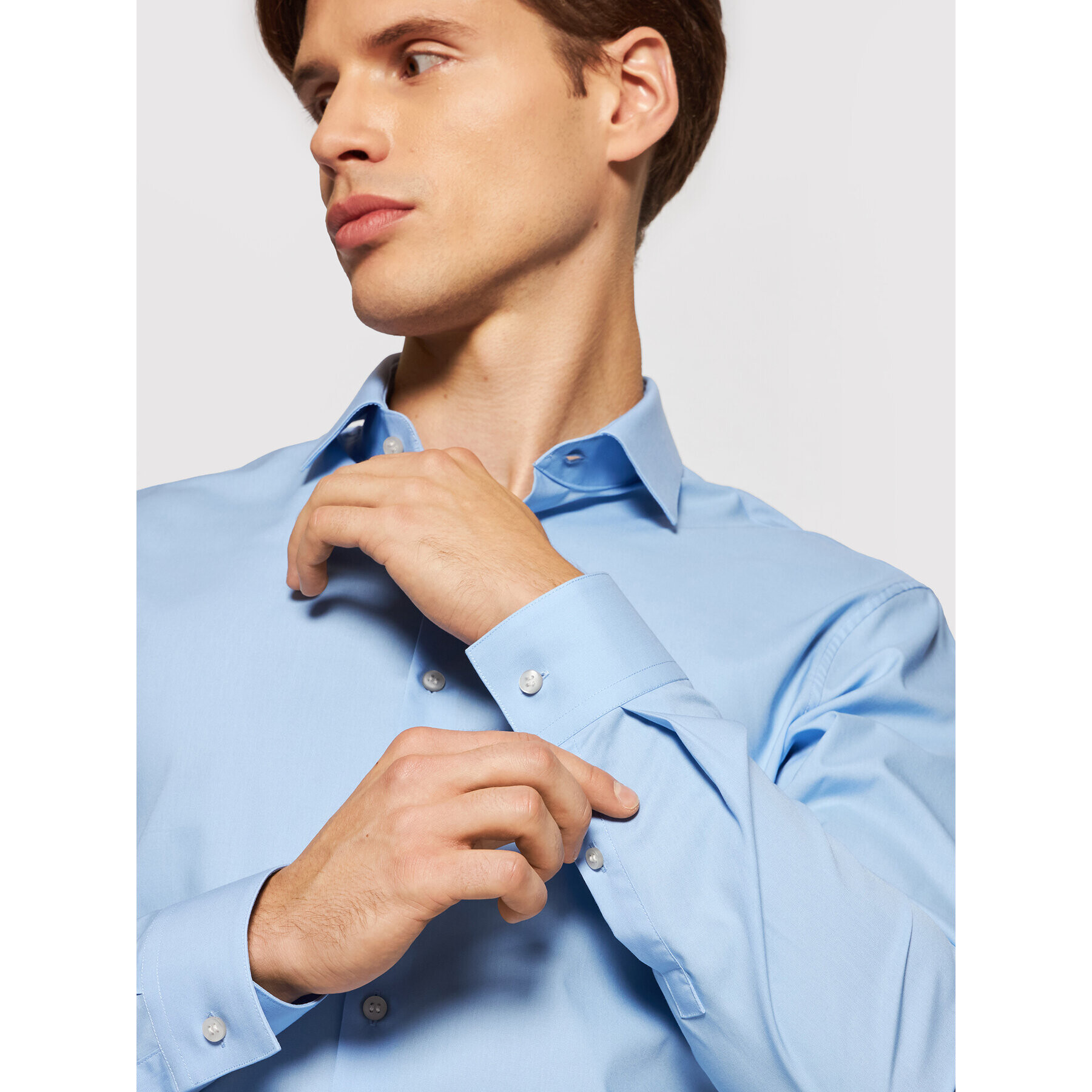 Calvin Klein Риза K10K103025455 Син Slim Fit - Pepit.bg