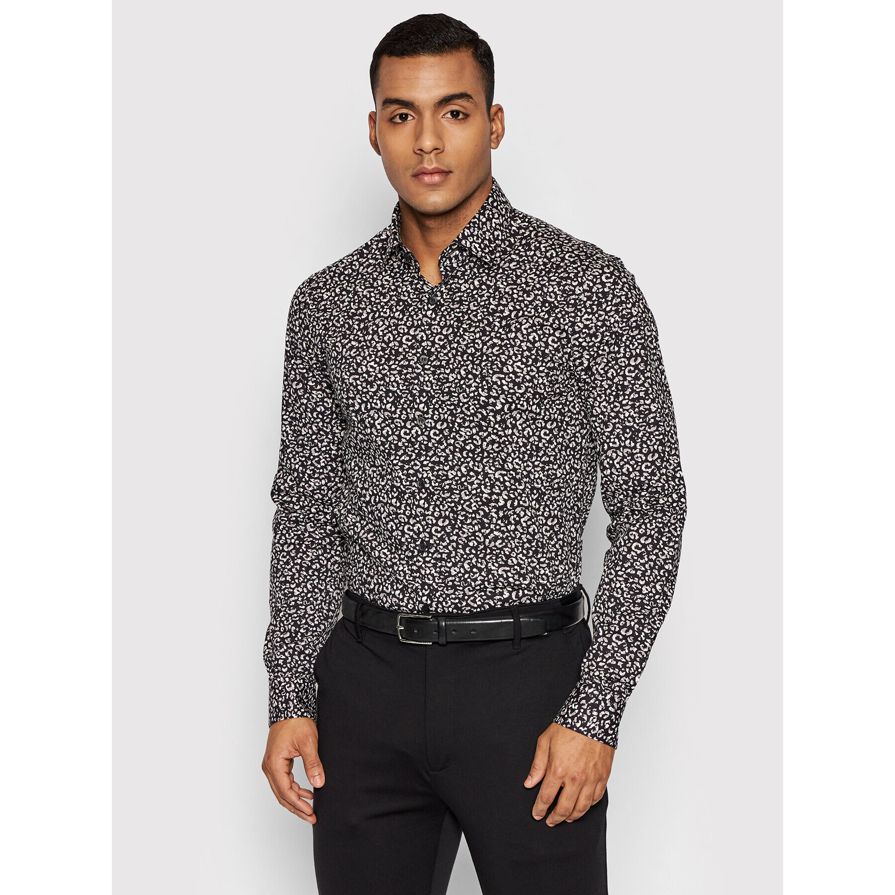 Calvin Klein Риза K10K107880 Черен Slim Fit - Pepit.bg