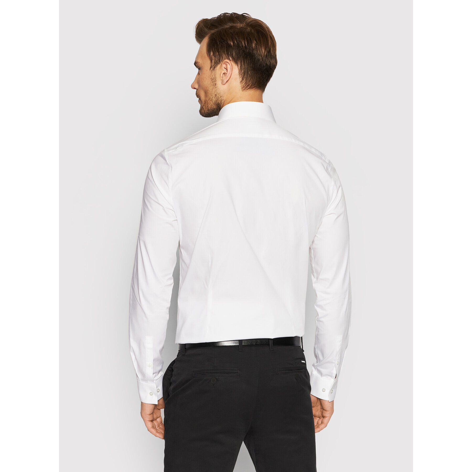 Calvin Klein Риза K10K108229 Бял Slim Fit - Pepit.bg