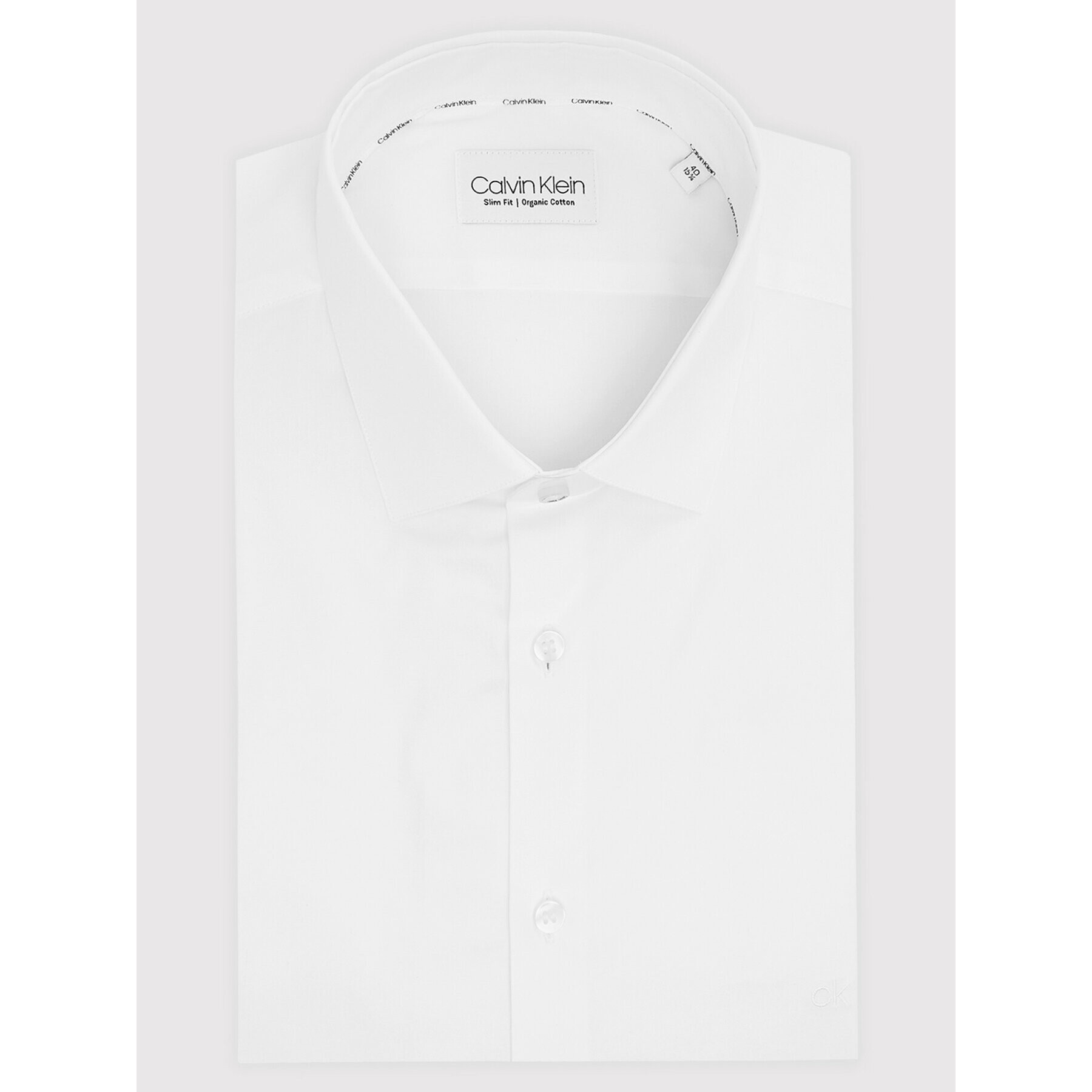 Calvin Klein Риза K10K108229 Бял Slim Fit - Pepit.bg