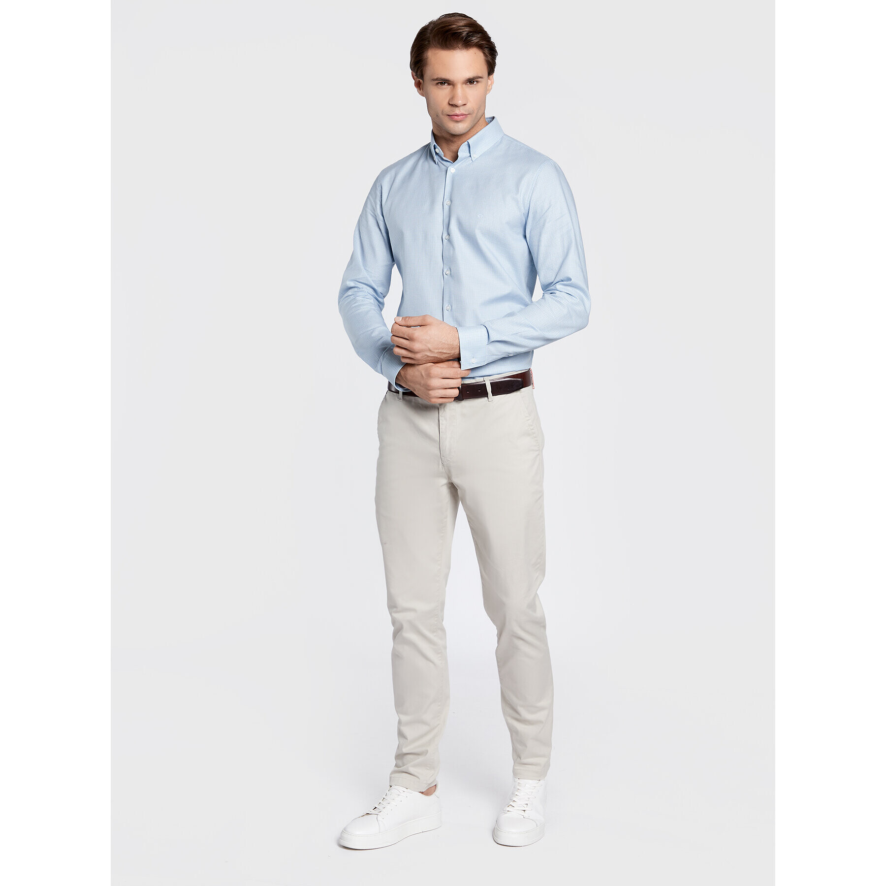 Calvin Klein Риза K10K108421 Син Slim Fit - Pepit.bg