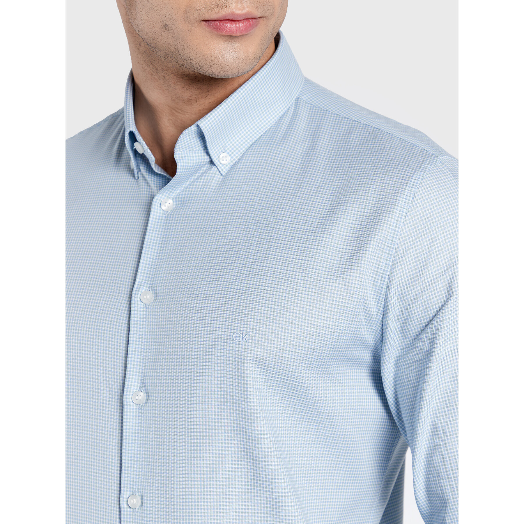 Calvin Klein Риза K10K108421 Син Slim Fit - Pepit.bg