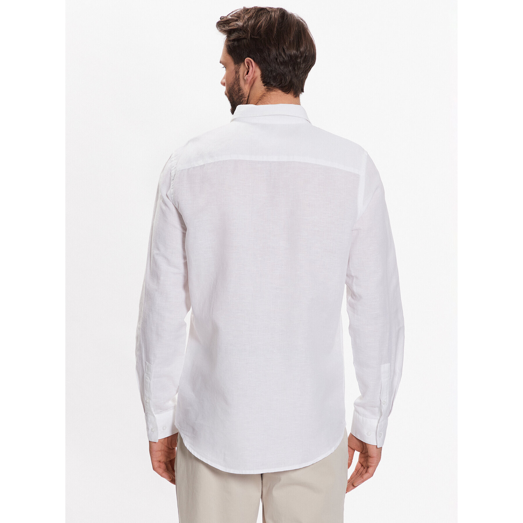 Calvin Klein Риза K10K108664 Бял Regular Fit - Pepit.bg