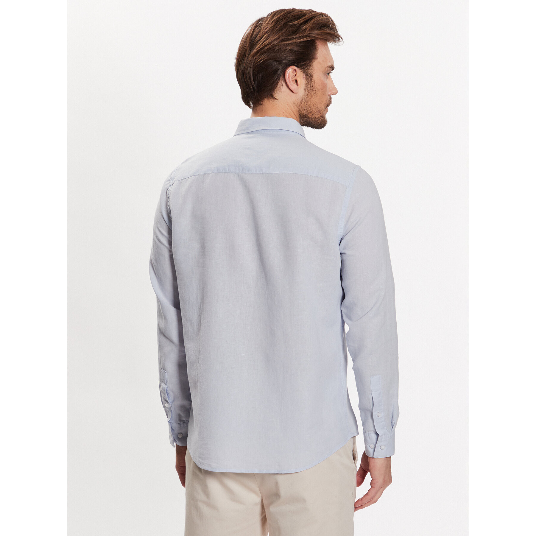 Calvin Klein Риза K10K108664 Син Regular Fit - Pepit.bg