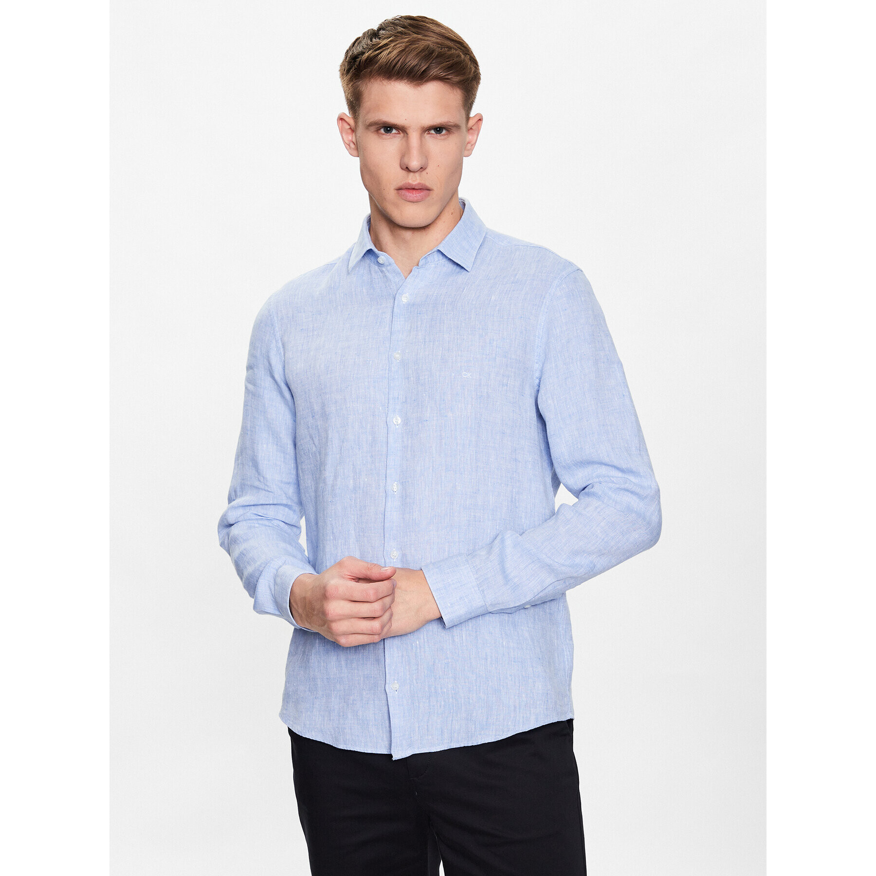 Calvin Klein Риза K10K109286 Син Slim Fit - Pepit.bg