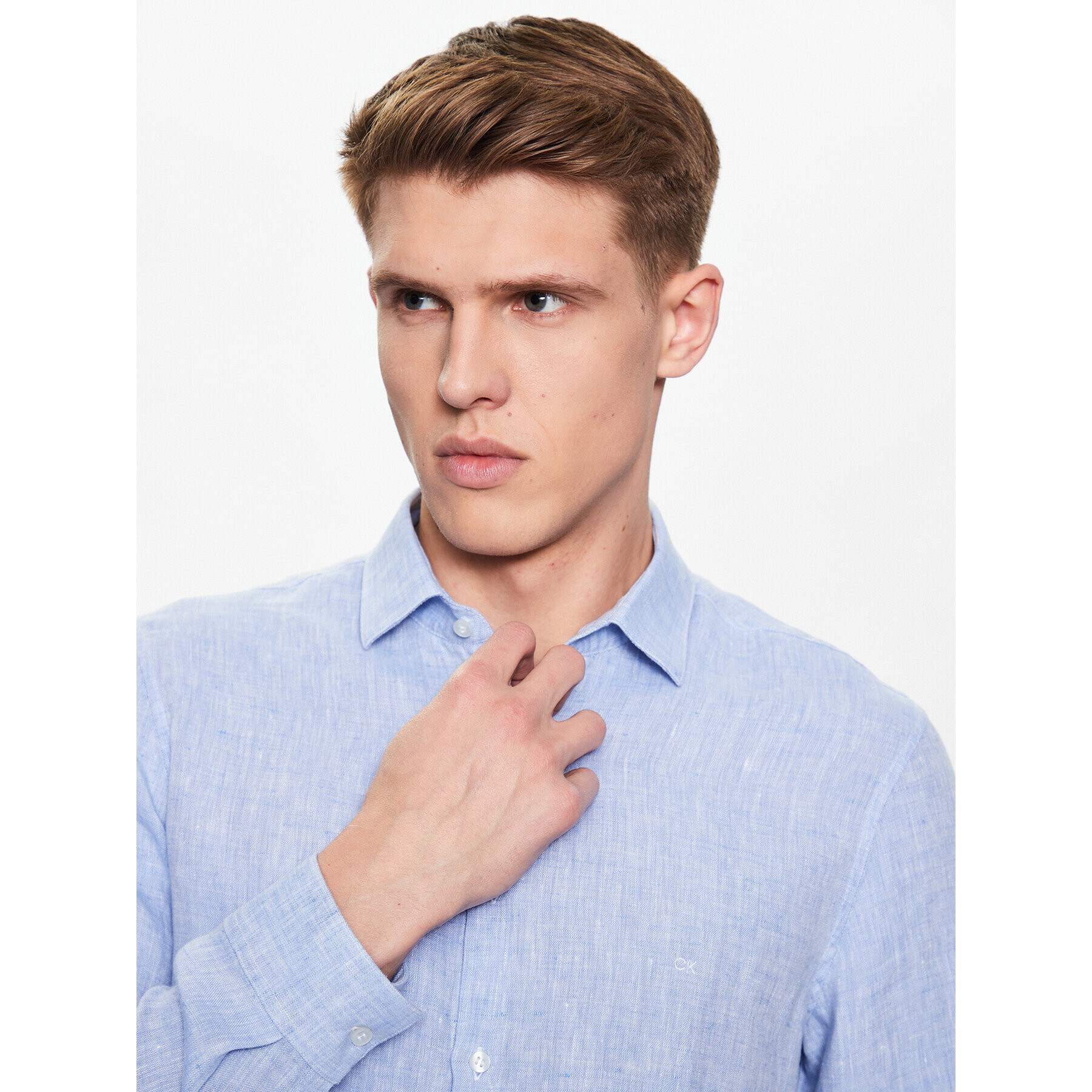 Calvin Klein Риза K10K109286 Син Slim Fit - Pepit.bg
