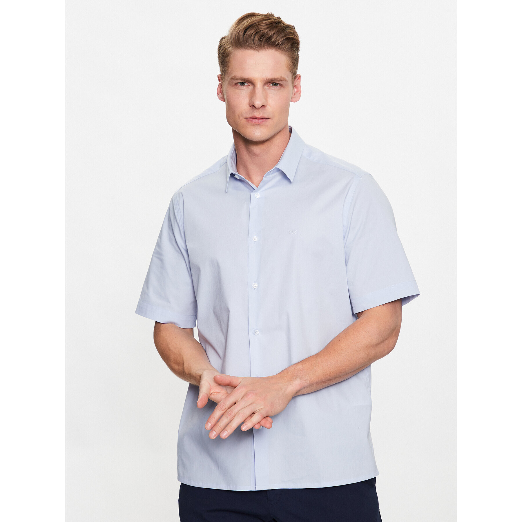 Calvin Klein Риза K10K109440 Син Regular Fit - Pepit.bg