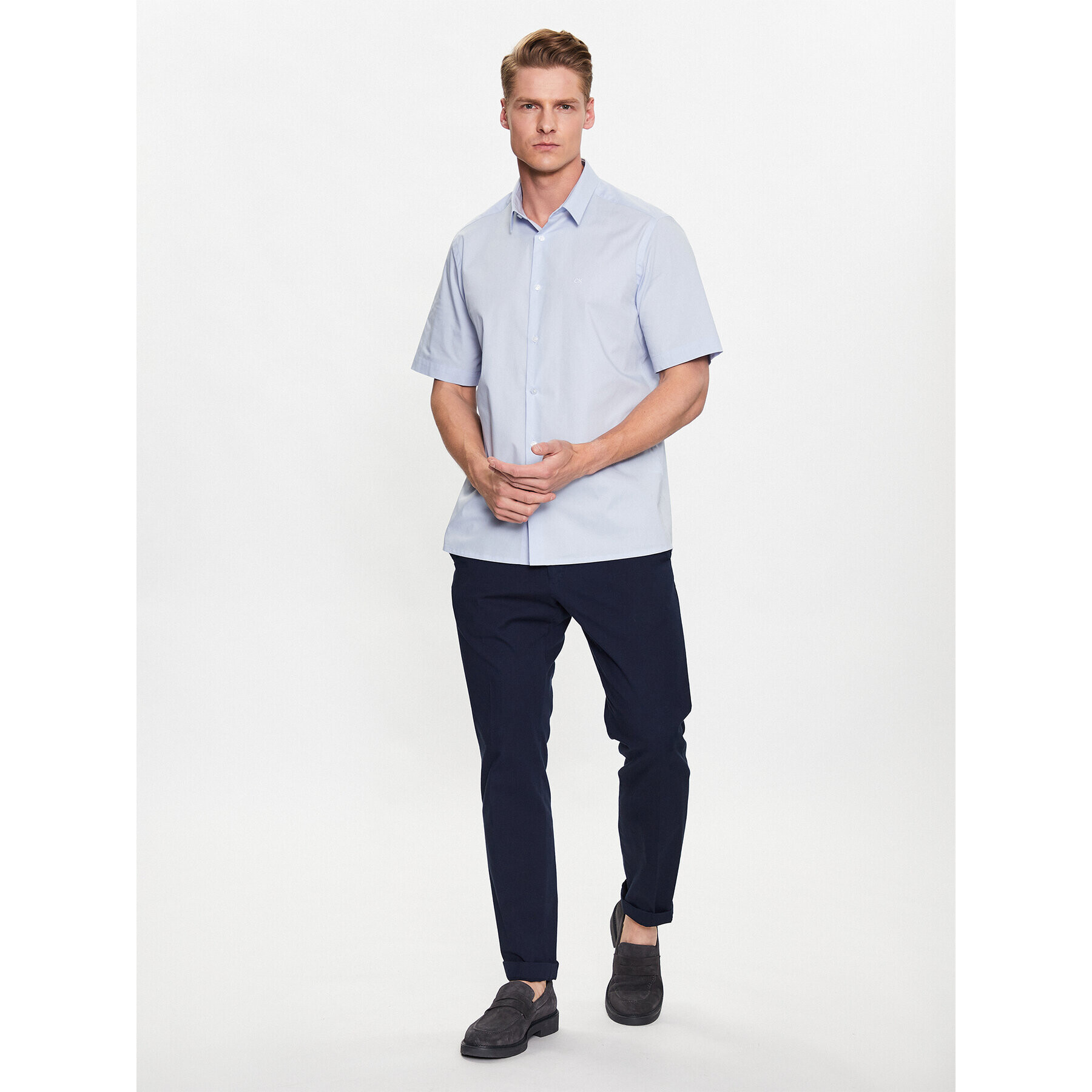 Calvin Klein Риза K10K109440 Син Regular Fit - Pepit.bg