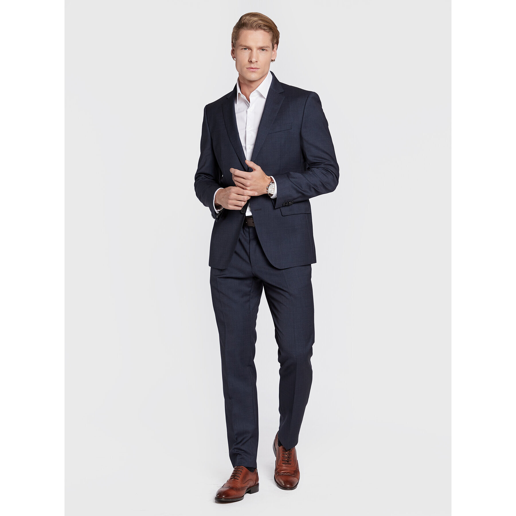 Calvin Klein Риза K10K109509 Бял Fitted Fit - Pepit.bg