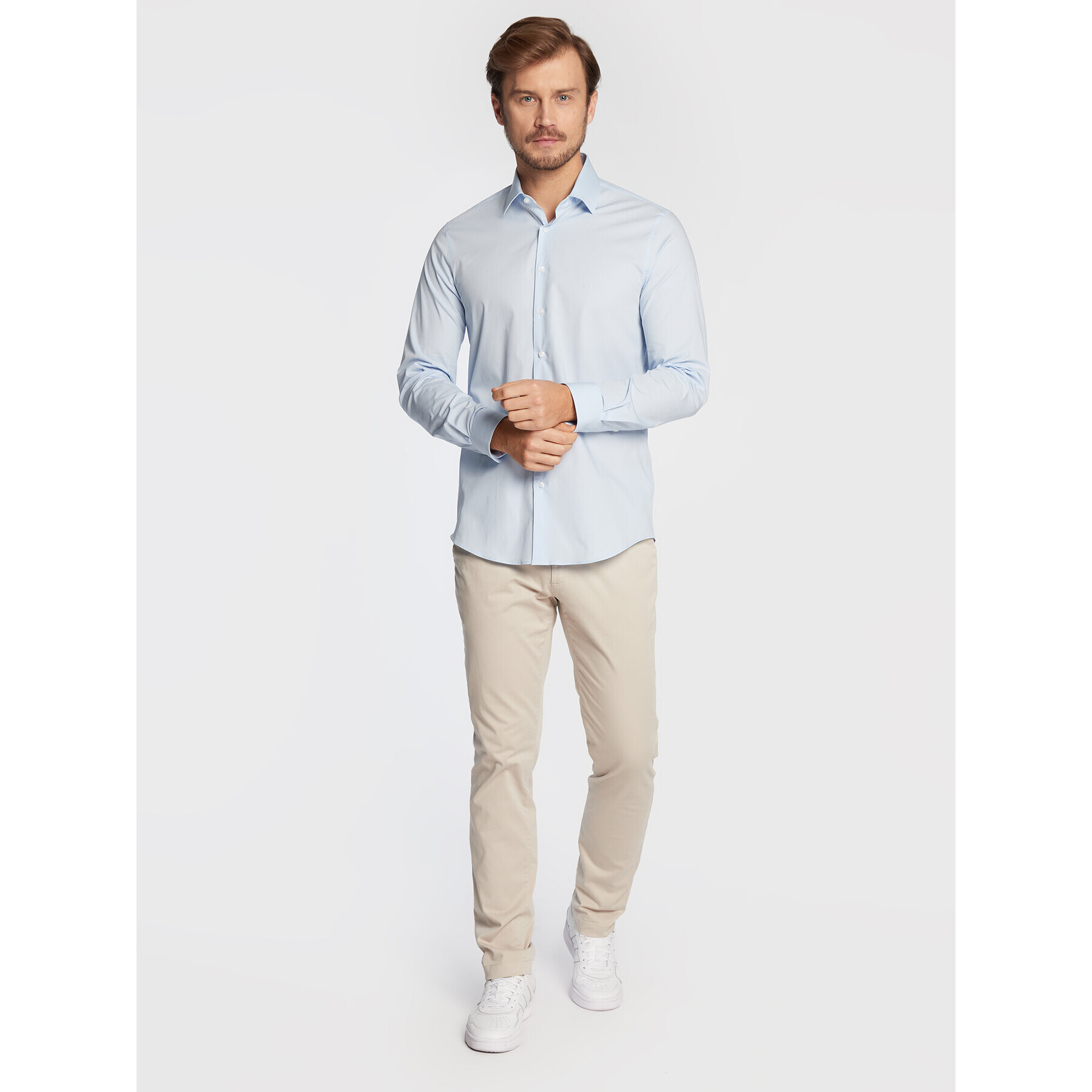 Calvin Klein Риза K10K109509 Син Slim Fit - Pepit.bg