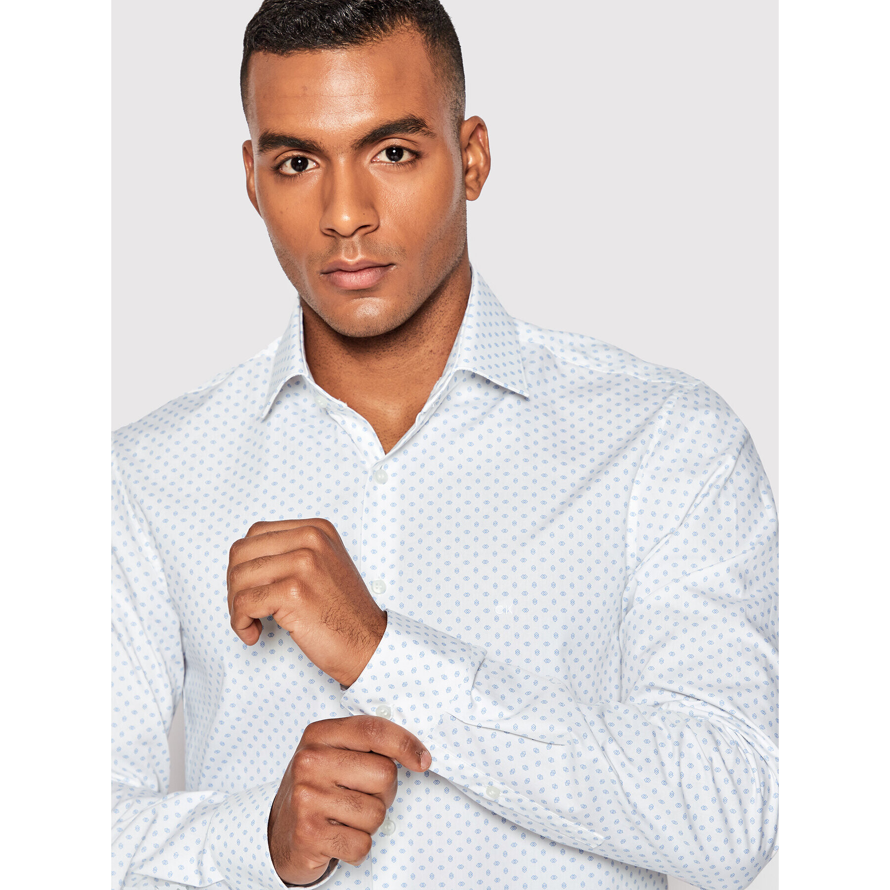 Calvin Klein Риза K10K109829 Бял Slim Fit - Pepit.bg