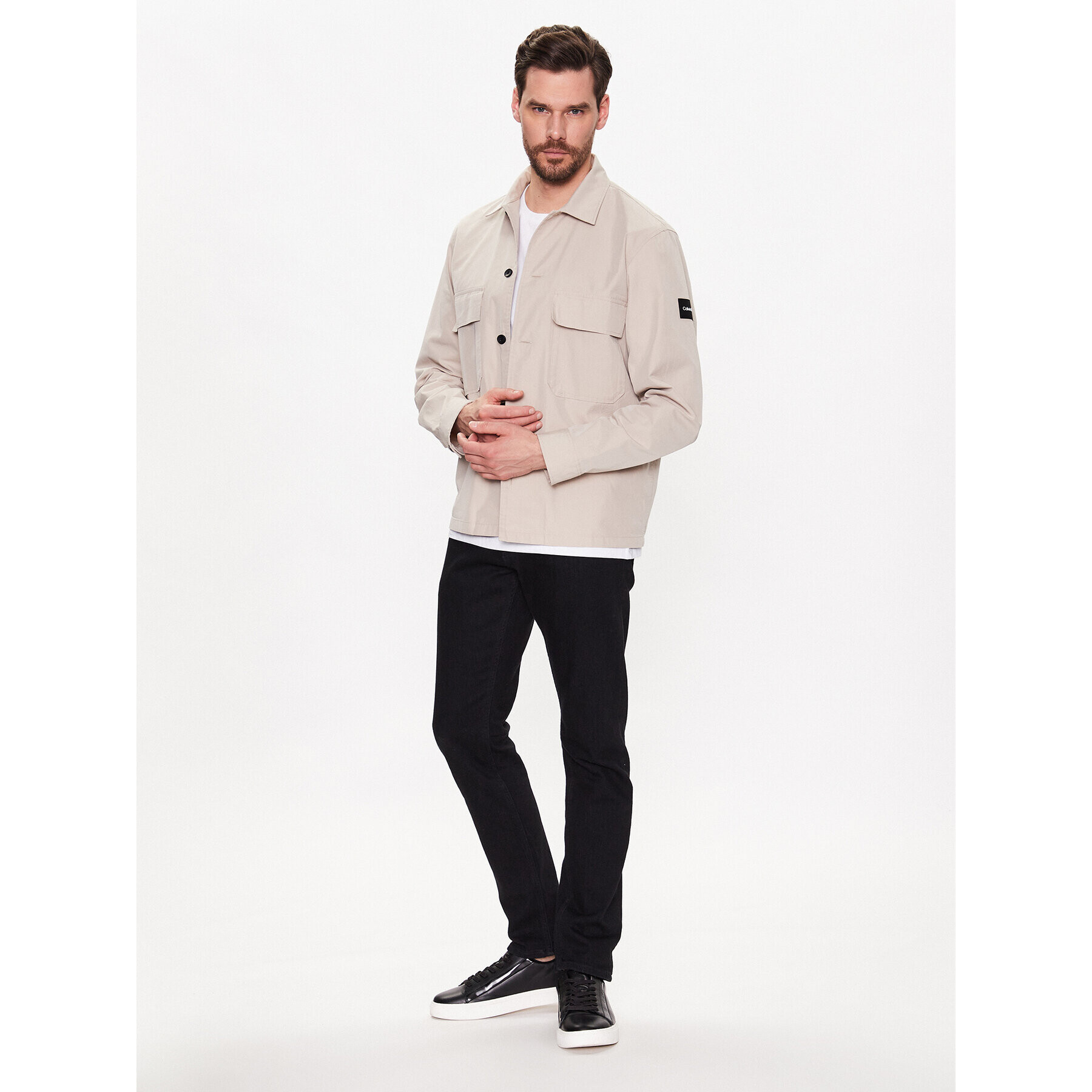 Calvin Klein Риза K10K109920 Бежов Regular Fit - Pepit.bg