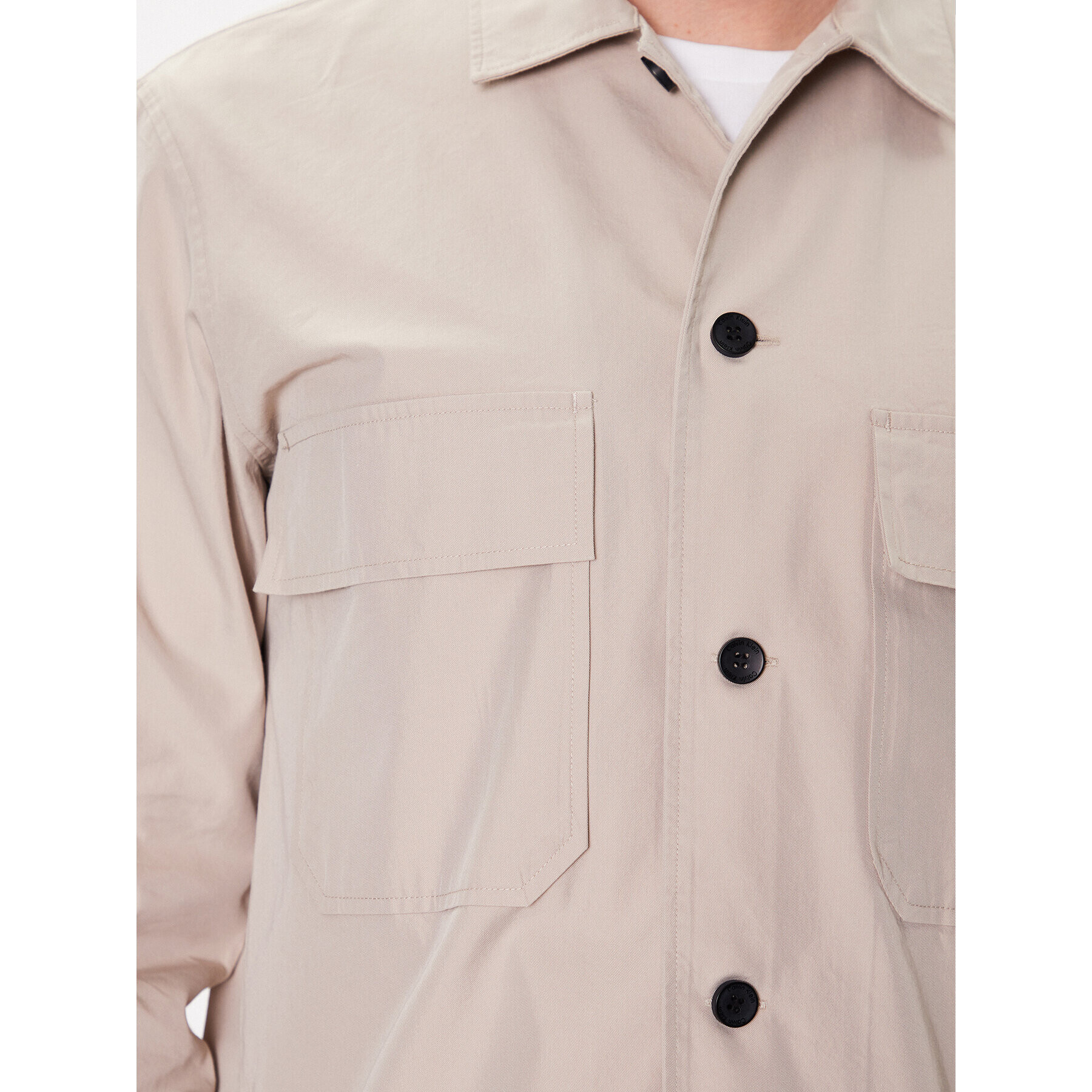 Calvin Klein Риза K10K109920 Бежов Regular Fit - Pepit.bg