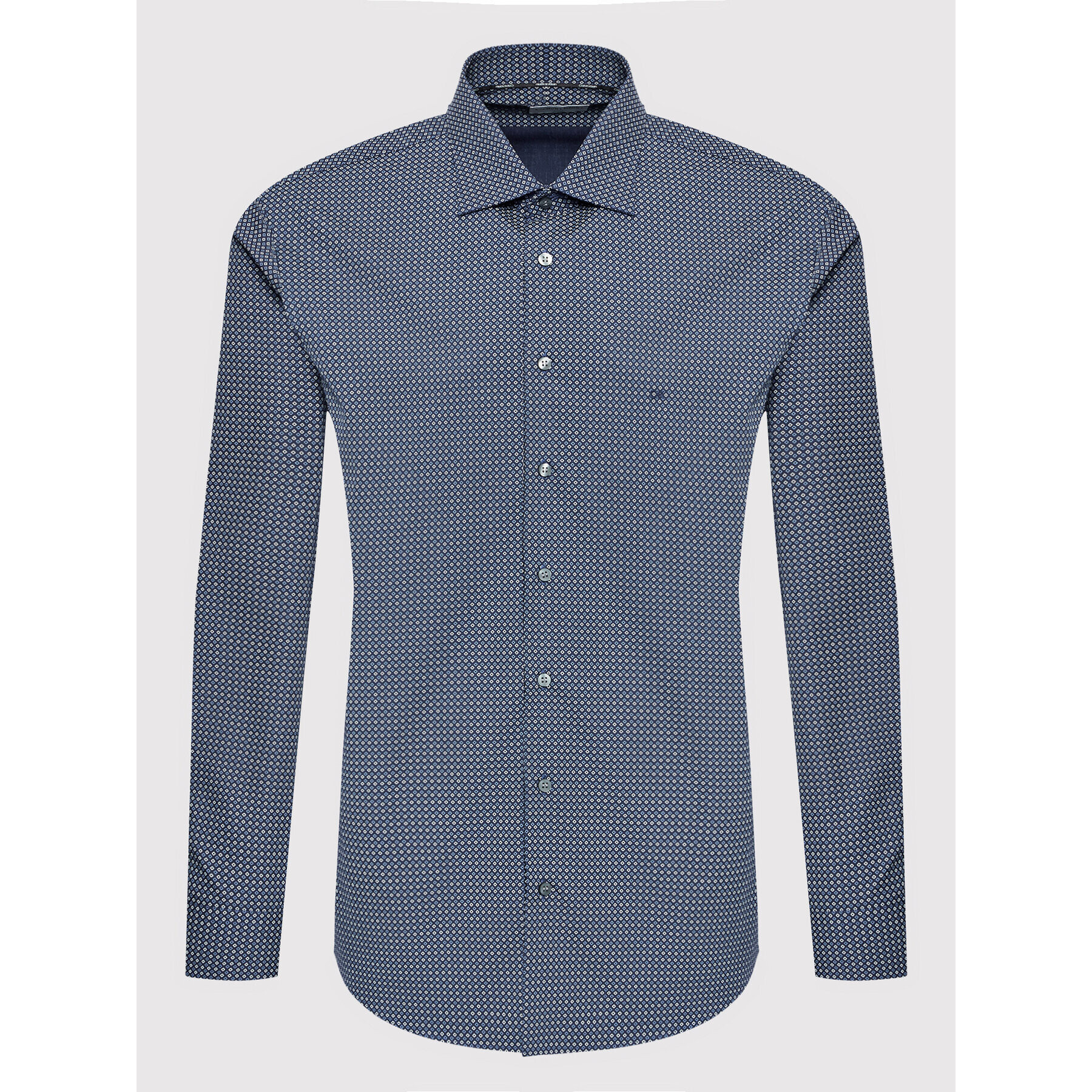 Calvin Klein Риза K10K109965 Тъмносин Fitted Fit - Pepit.bg