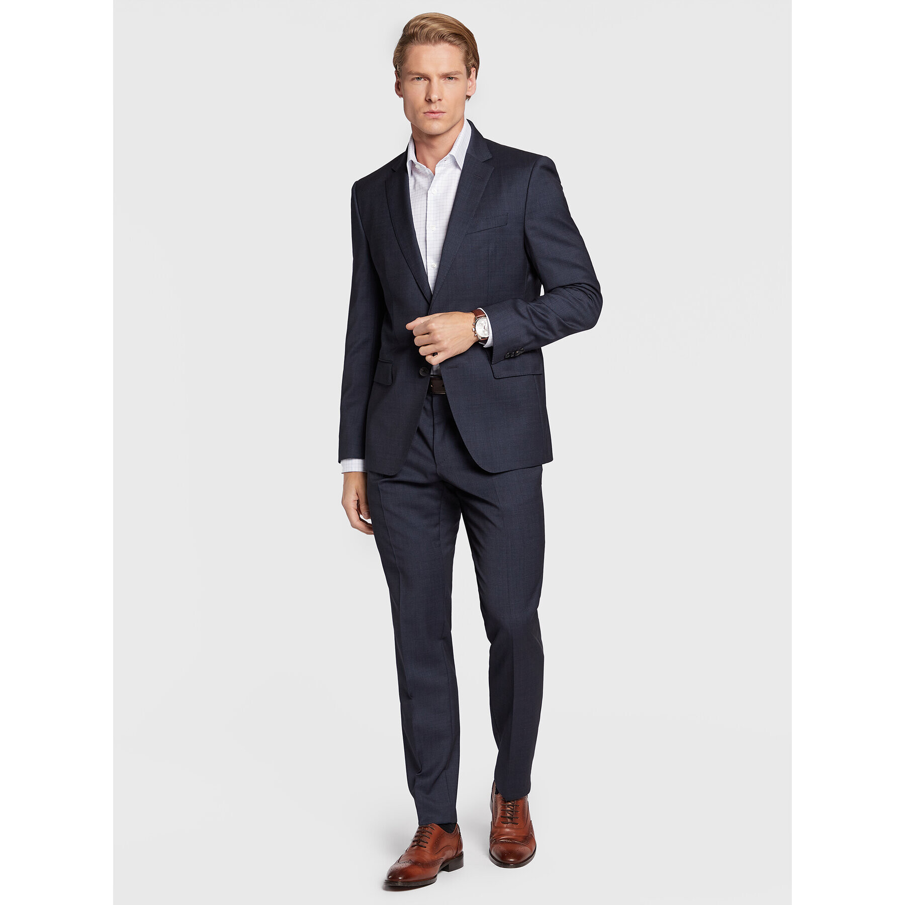 Calvin Klein Риза K10K110567 Бял Fitted Fit - Pepit.bg