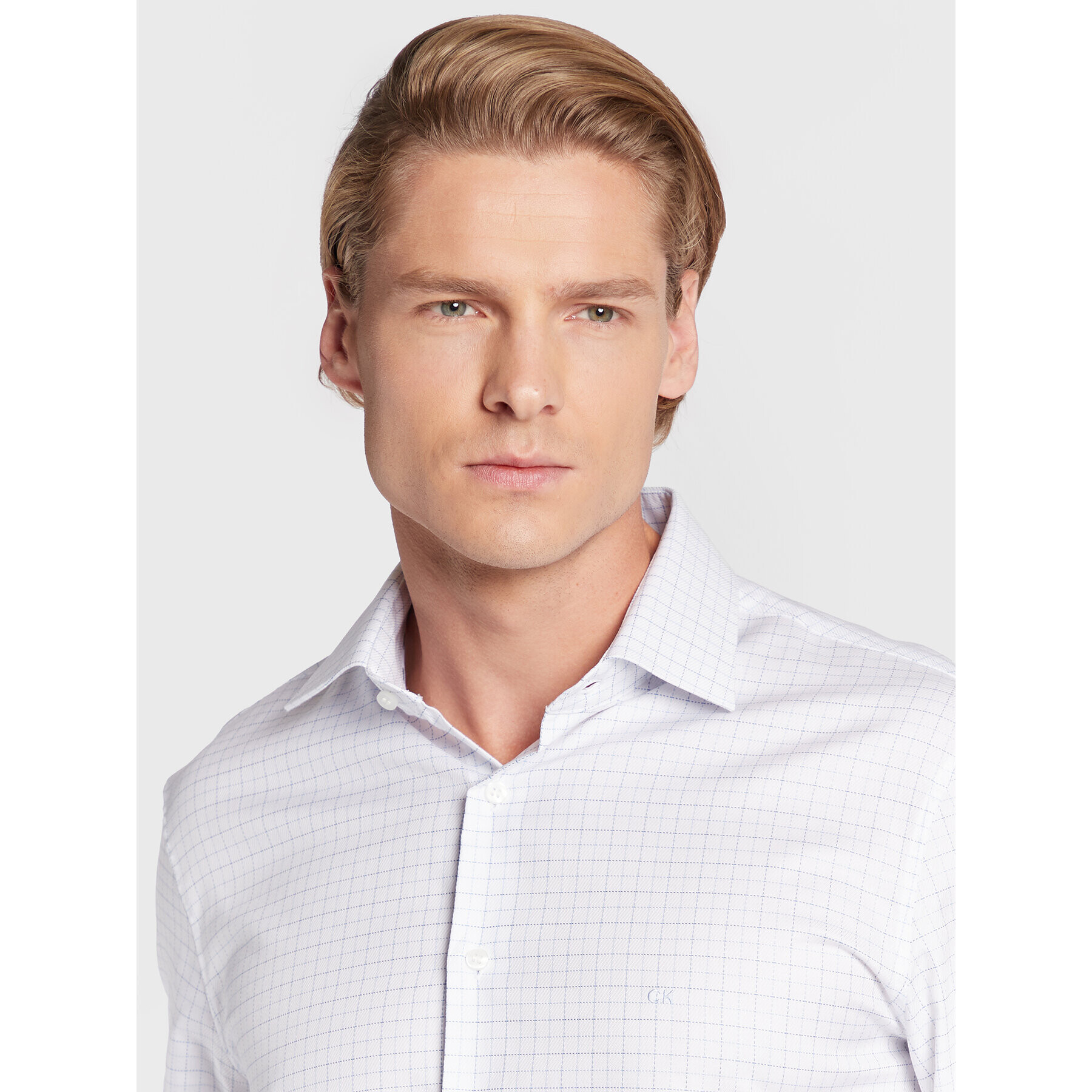 Calvin Klein Риза K10K110567 Бял Fitted Fit - Pepit.bg