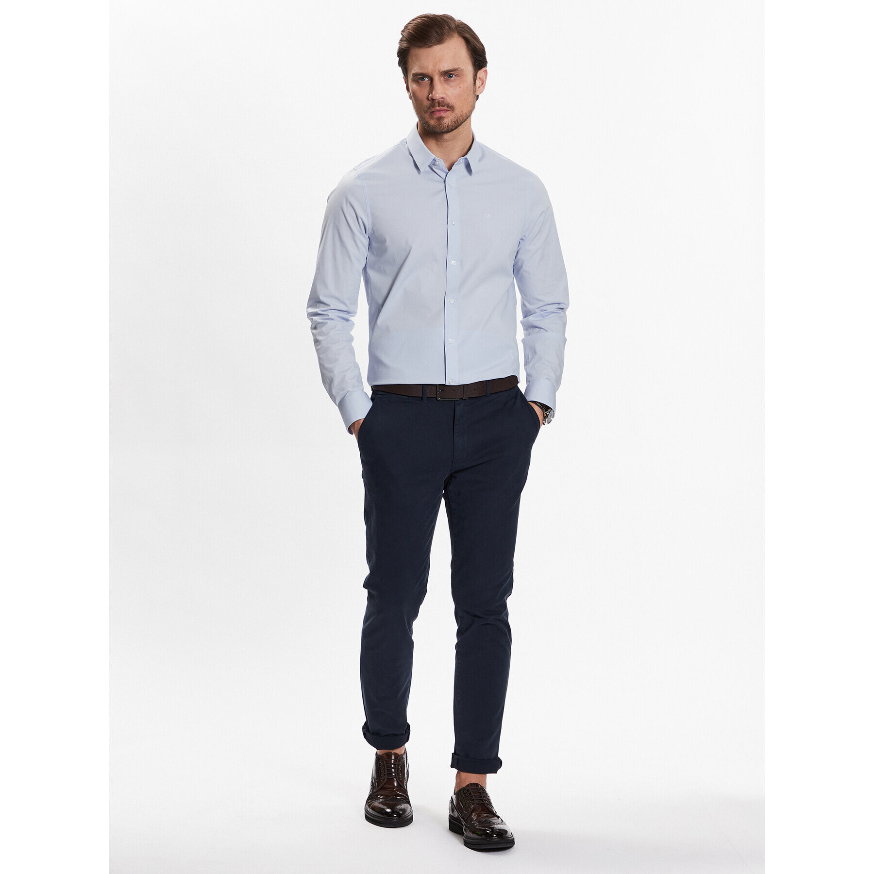 Calvin Klein Риза K10K110856 Син Slim Fit - Pepit.bg