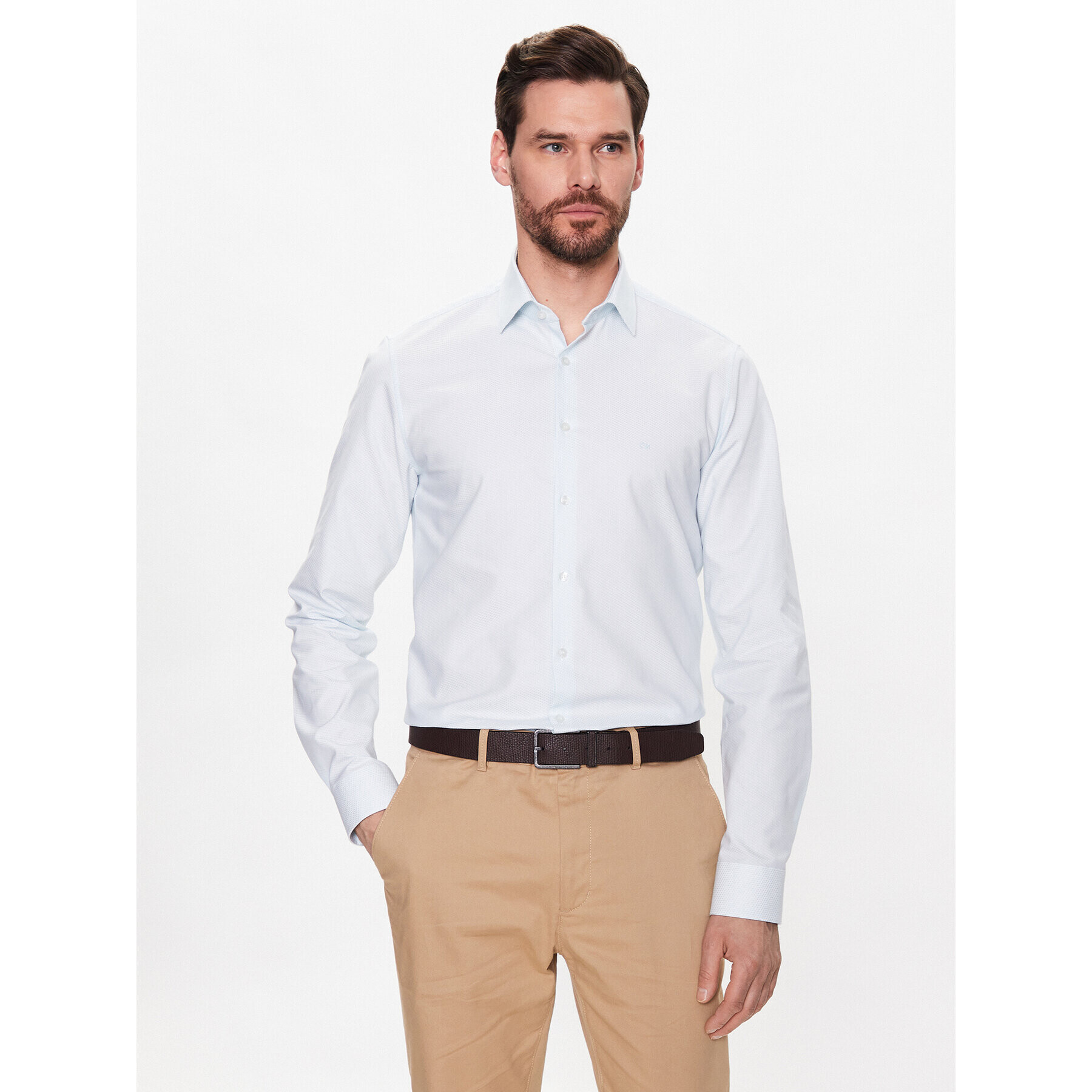 Calvin Klein Риза K10K111281 Син Slim Fit - Pepit.bg