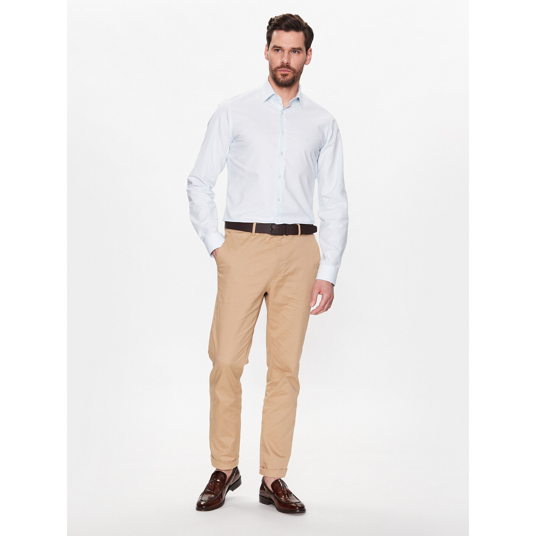 Calvin Klein Риза K10K111281 Син Slim Fit - Pepit.bg
