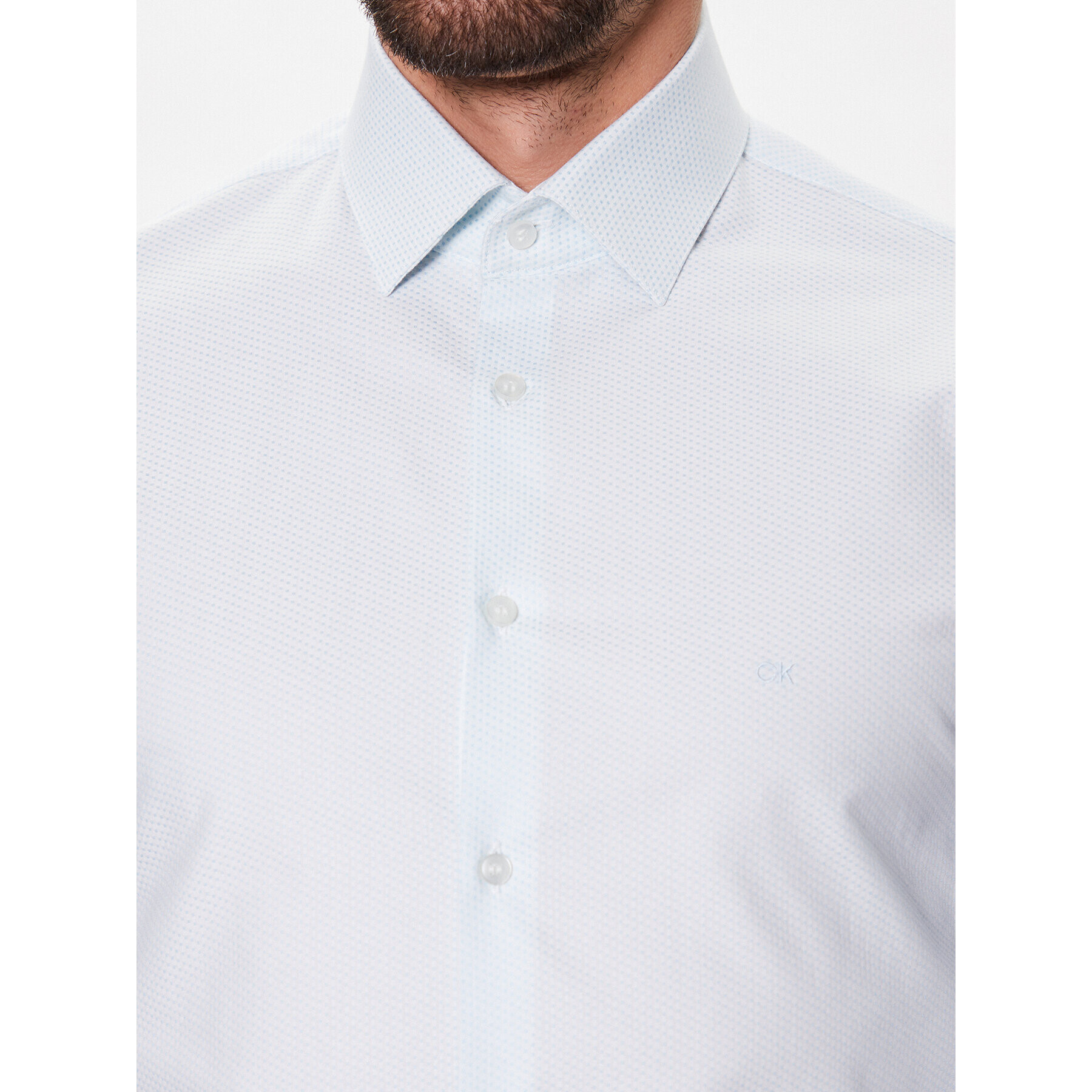 Calvin Klein Риза K10K111281 Син Slim Fit - Pepit.bg