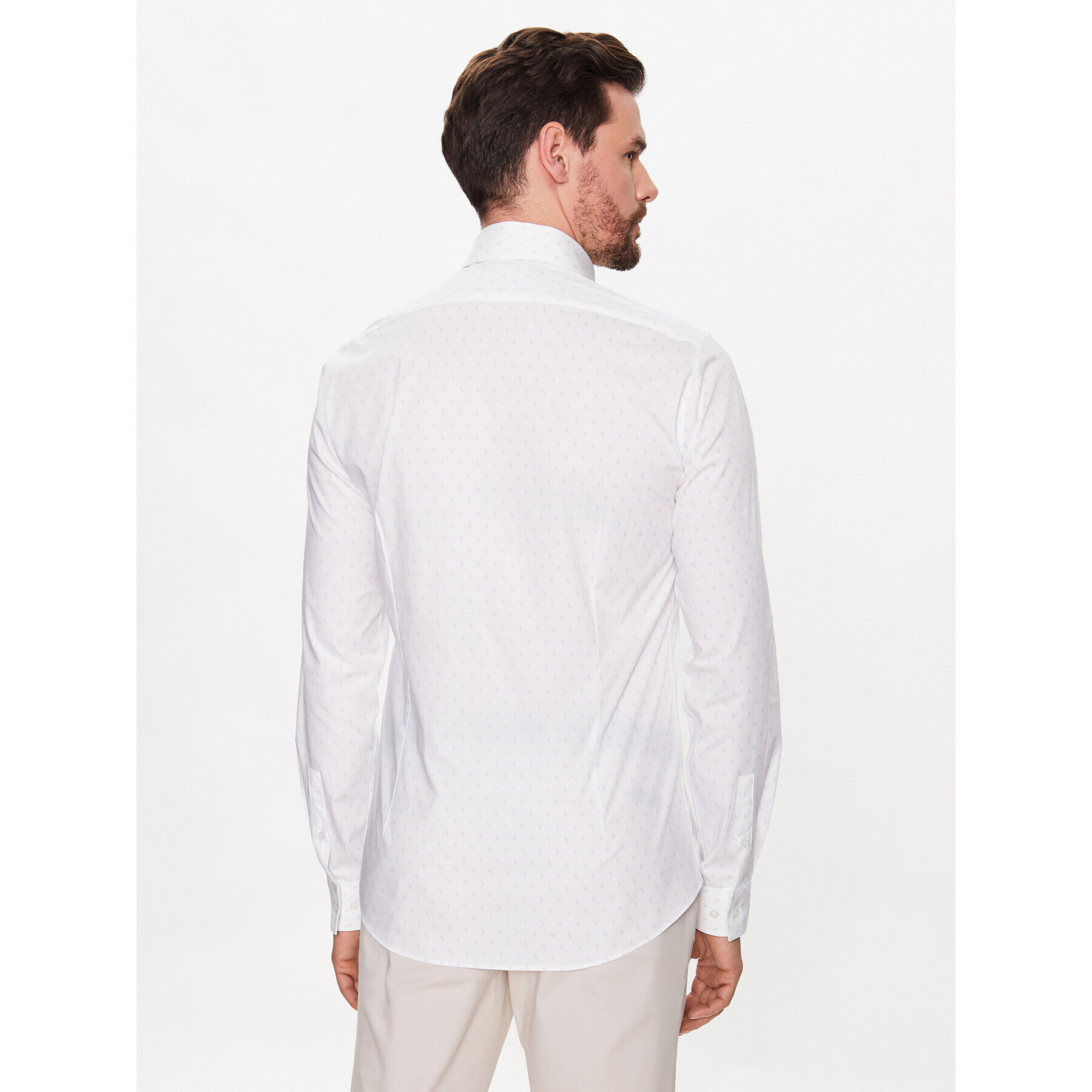 Calvin Klein Риза K10K111289 Бял Slim Fit - Pepit.bg