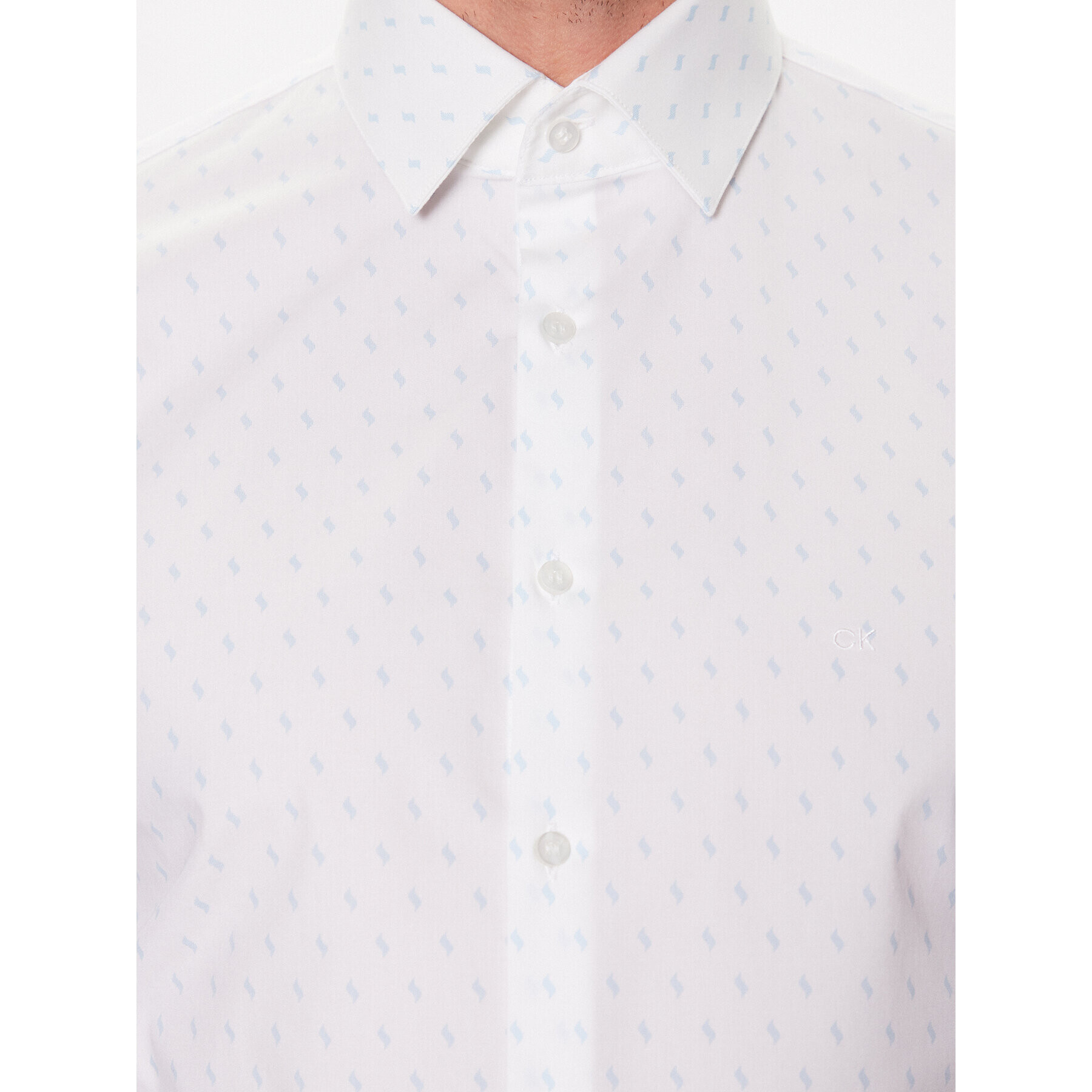 Calvin Klein Риза K10K111289 Бял Slim Fit - Pepit.bg