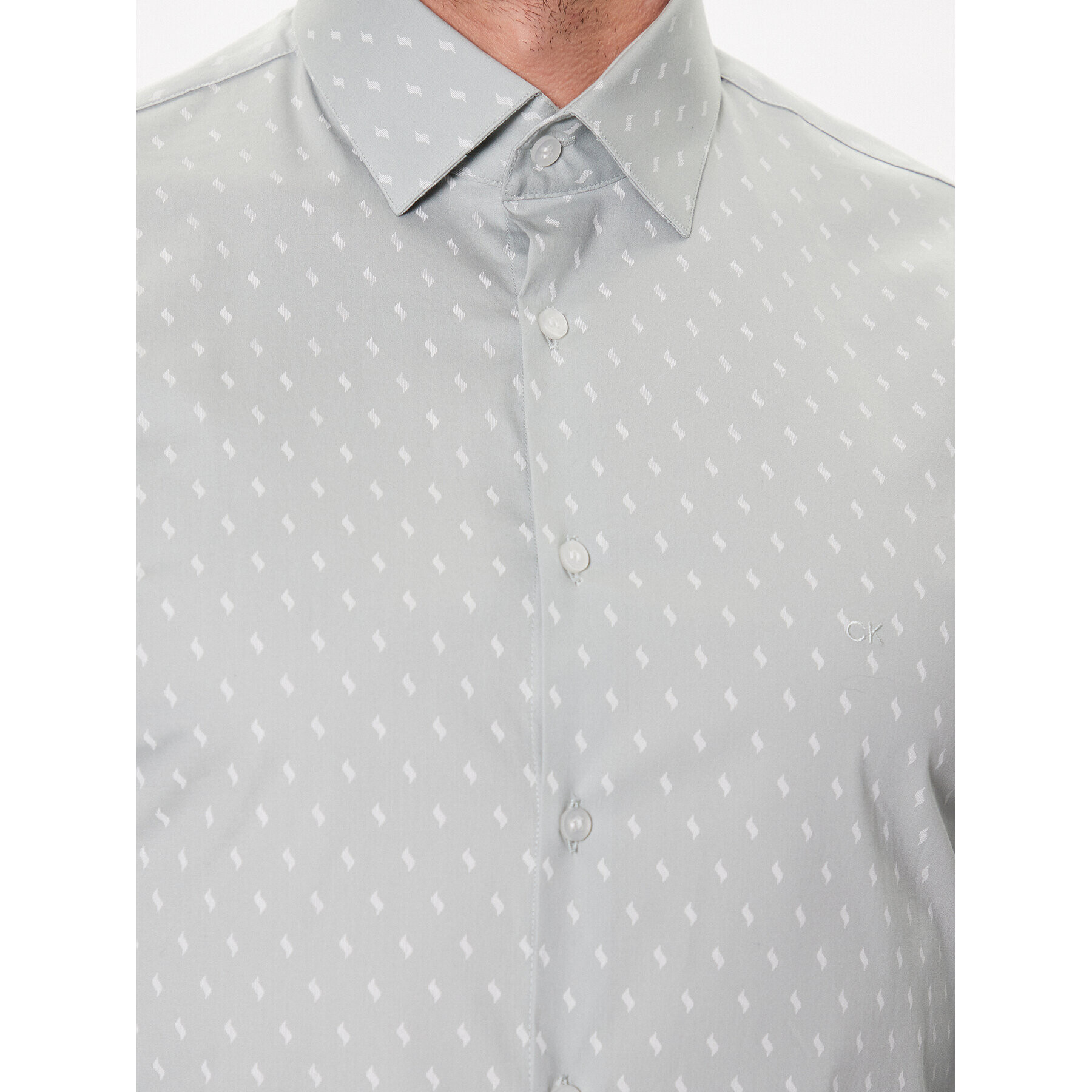 Calvin Klein Риза K10K111289 Зелен Slim Fit - Pepit.bg