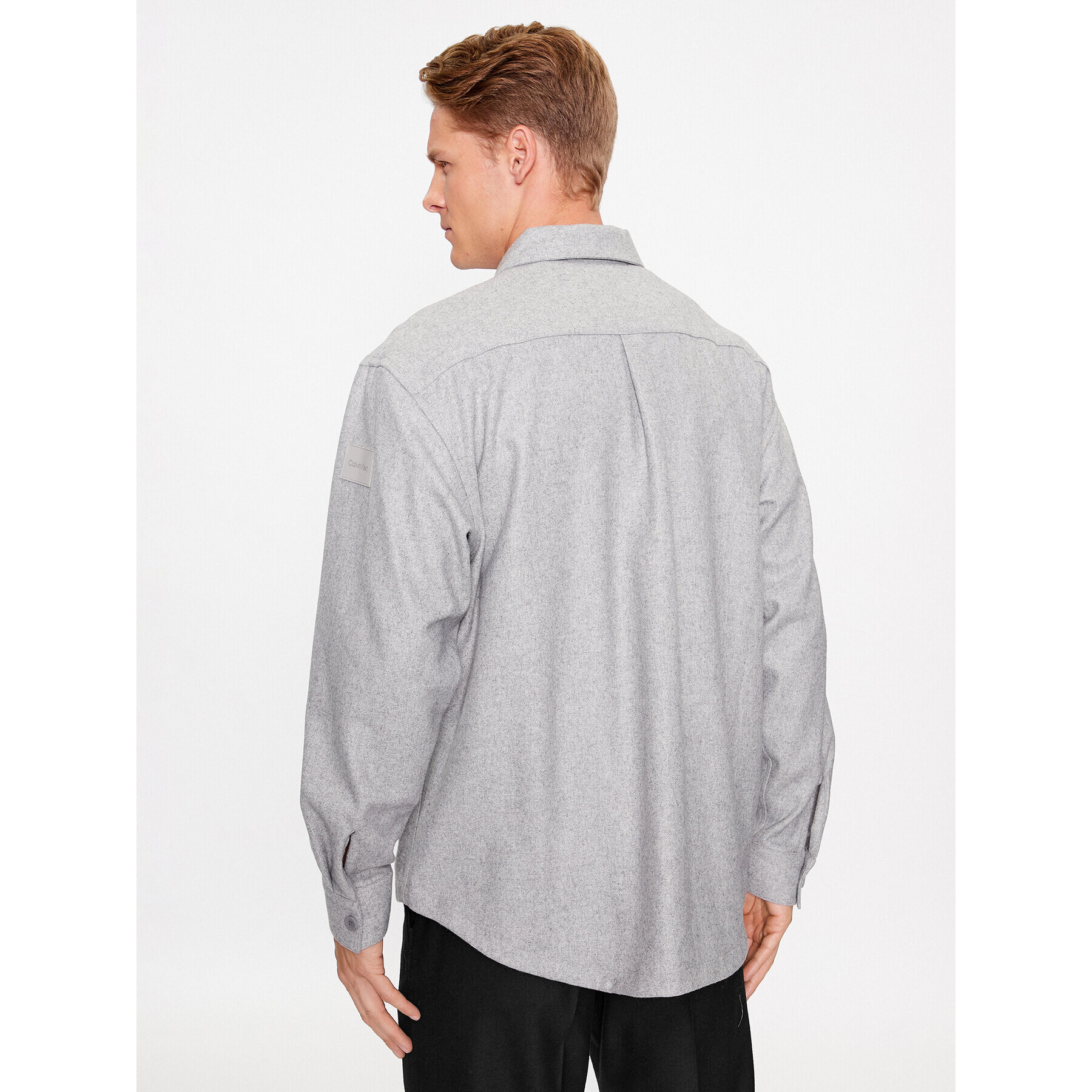 Calvin Klein Риза K10K111731 Сив Regular Fit - Pepit.bg