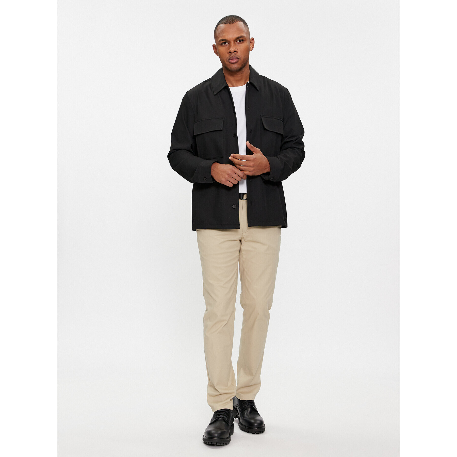 Calvin Klein Риза K10K112289 Черен Regular Fit - Pepit.bg